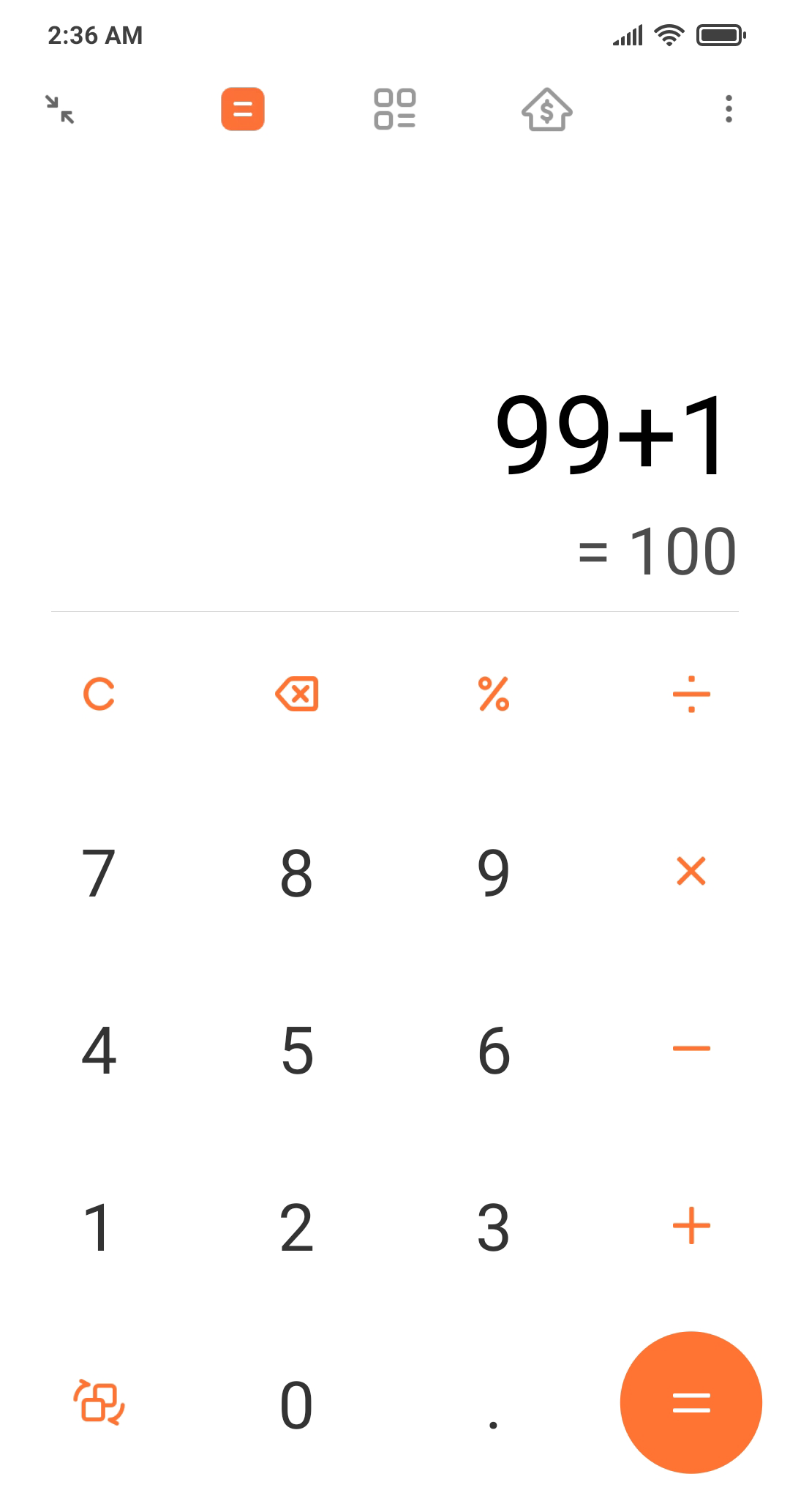 اسکرین شات 1 برنامه Calculator