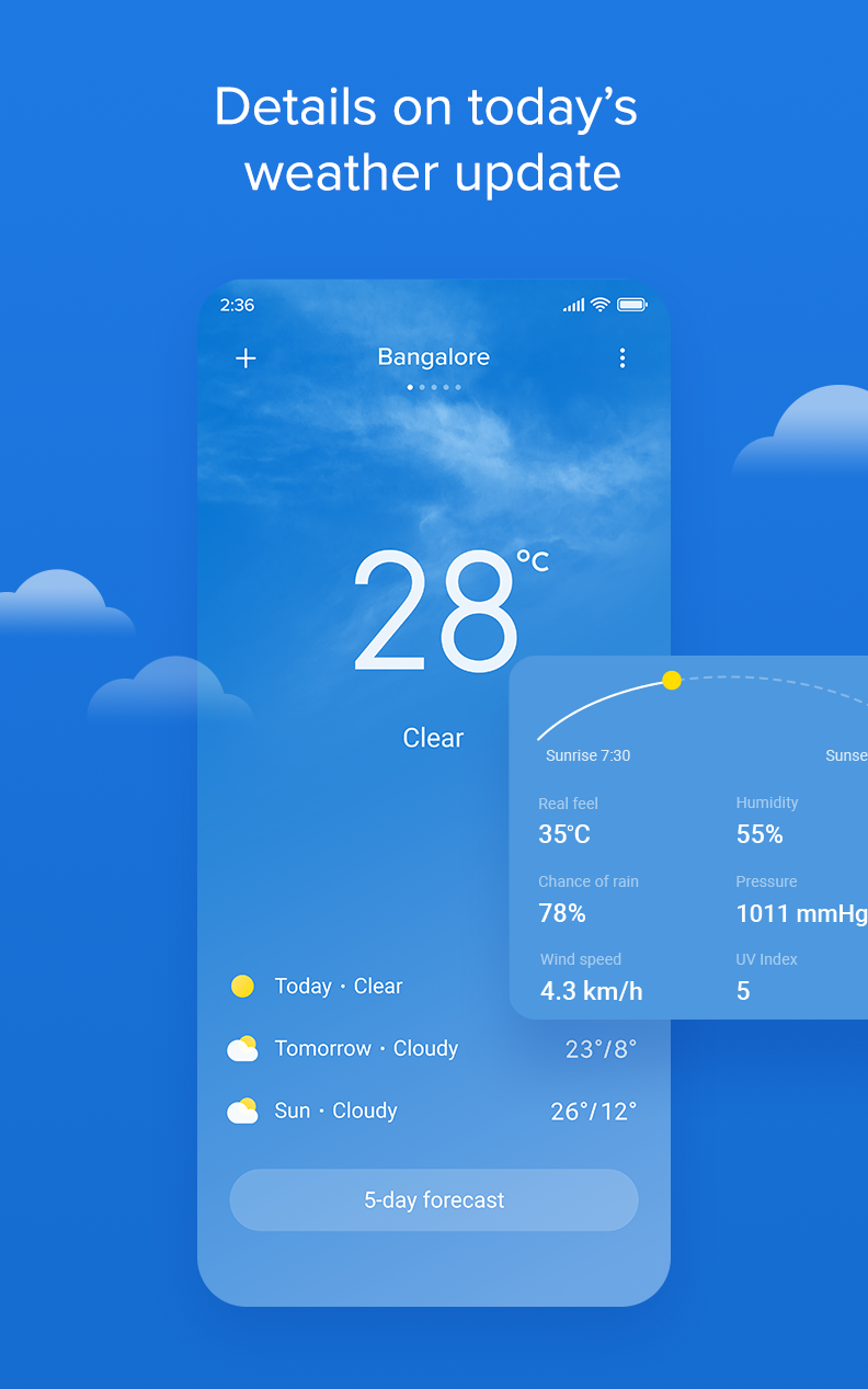 اسکرین شات 1 برنامه Weather - By Xiaomi