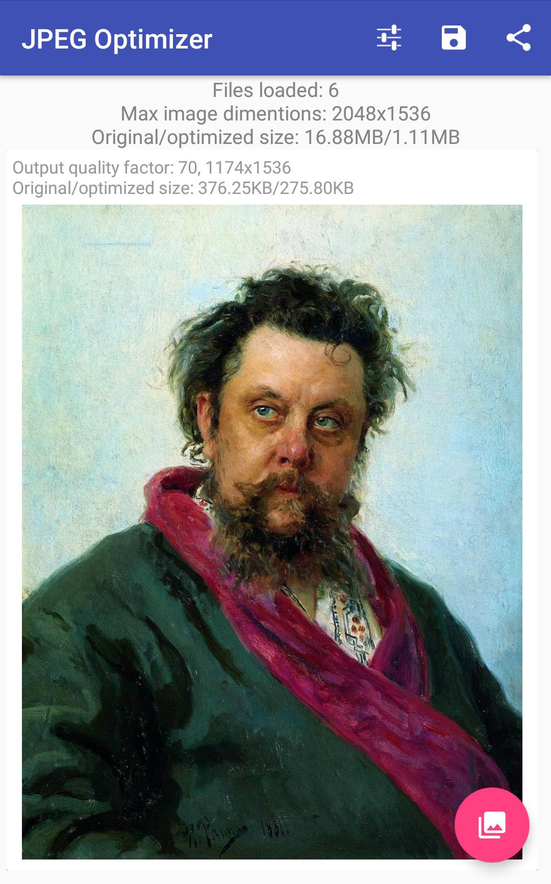 اسکرین شات 1 برنامه JPEG Optimizer