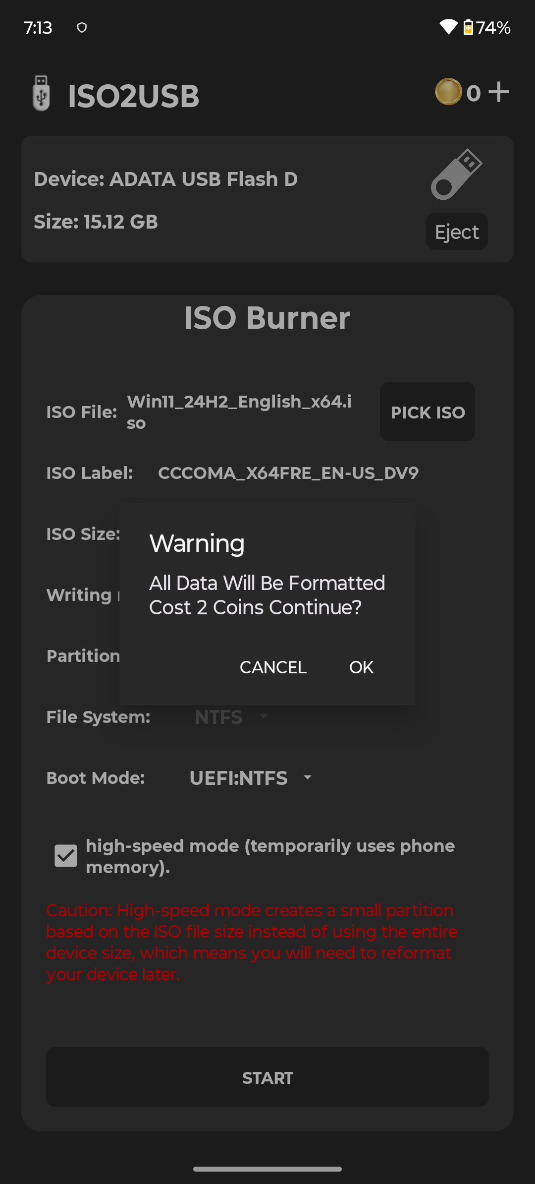 اسکرین شات 3 برنامه ISO 2 USB