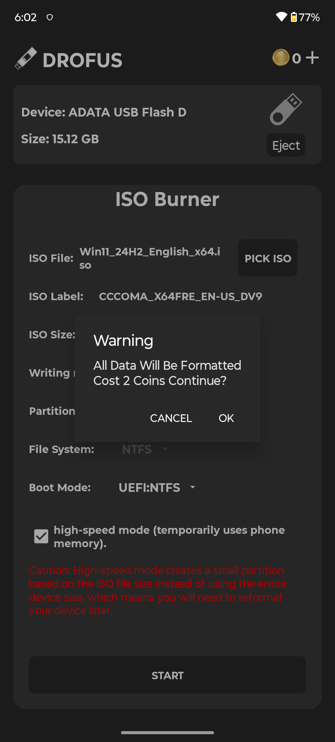 اسکرین شات 4 برنامه DROFUS (ISO2USB)