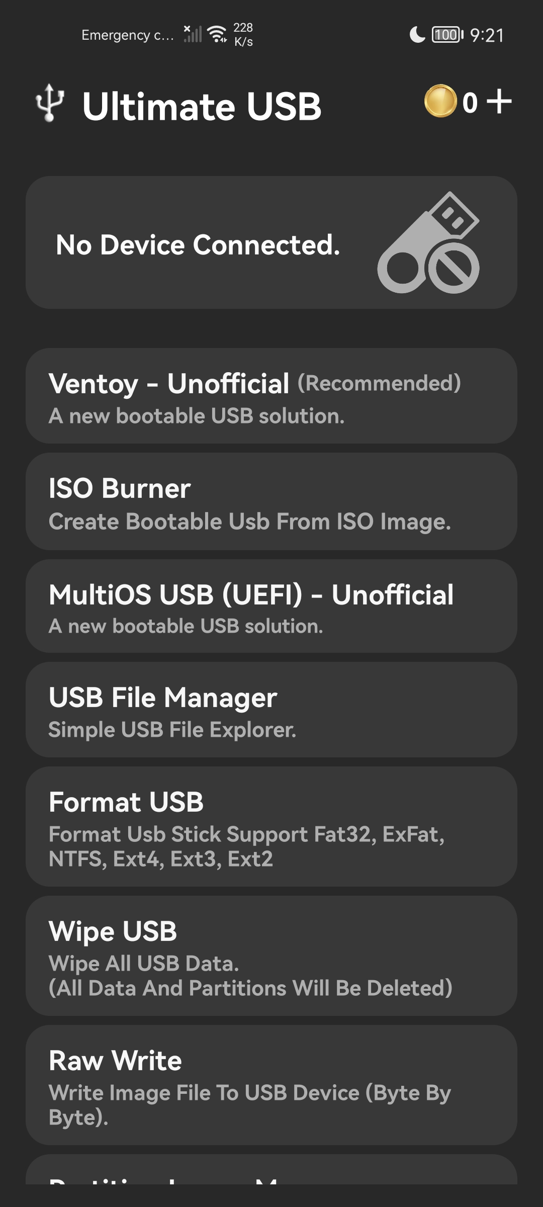 اسکرین شات 1 برنامه Ultimate USB (All-In-One Tool)