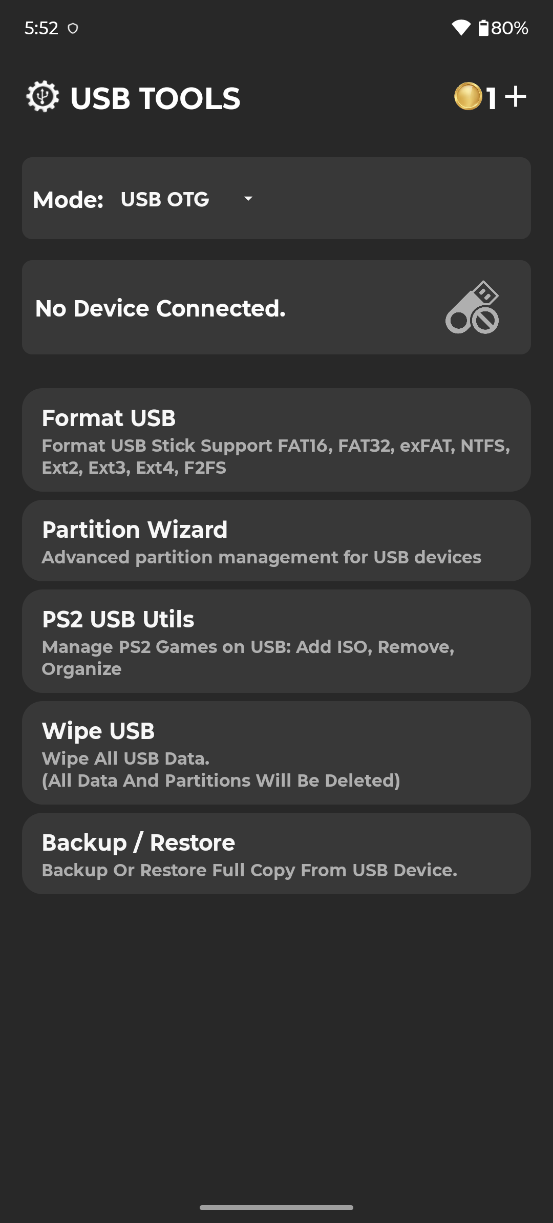 اسکرین شات 1 برنامه USB TOOLS