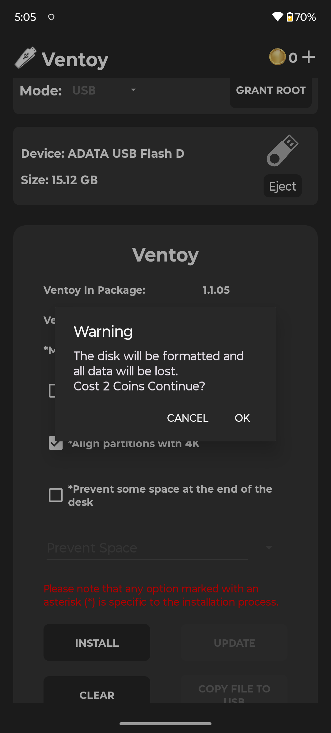 اسکرین شات 2 برنامه Ventoy (Unofficial)