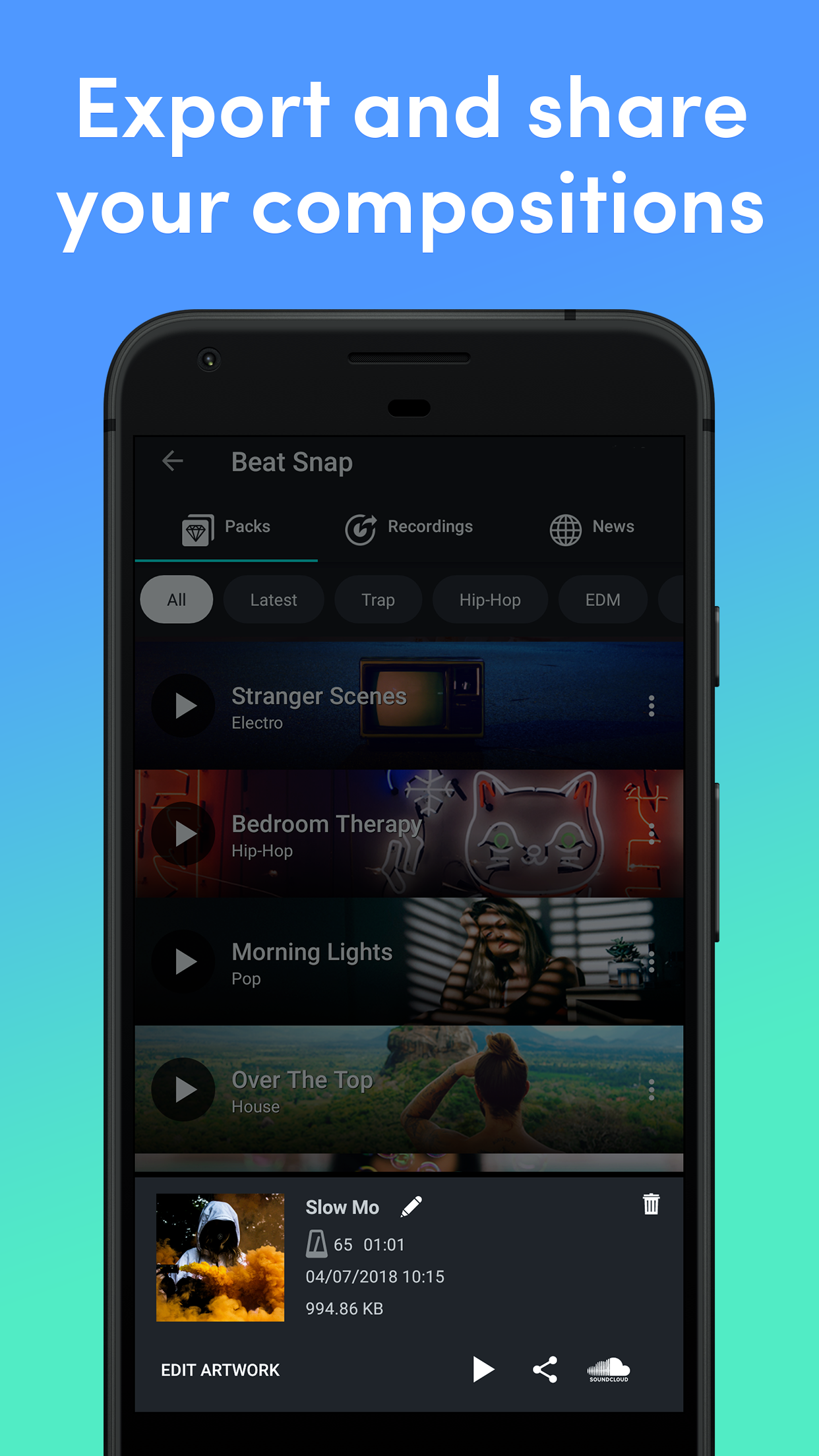 اسکرین شات 6 برنامه Beat Snap - Music & Beat Maker