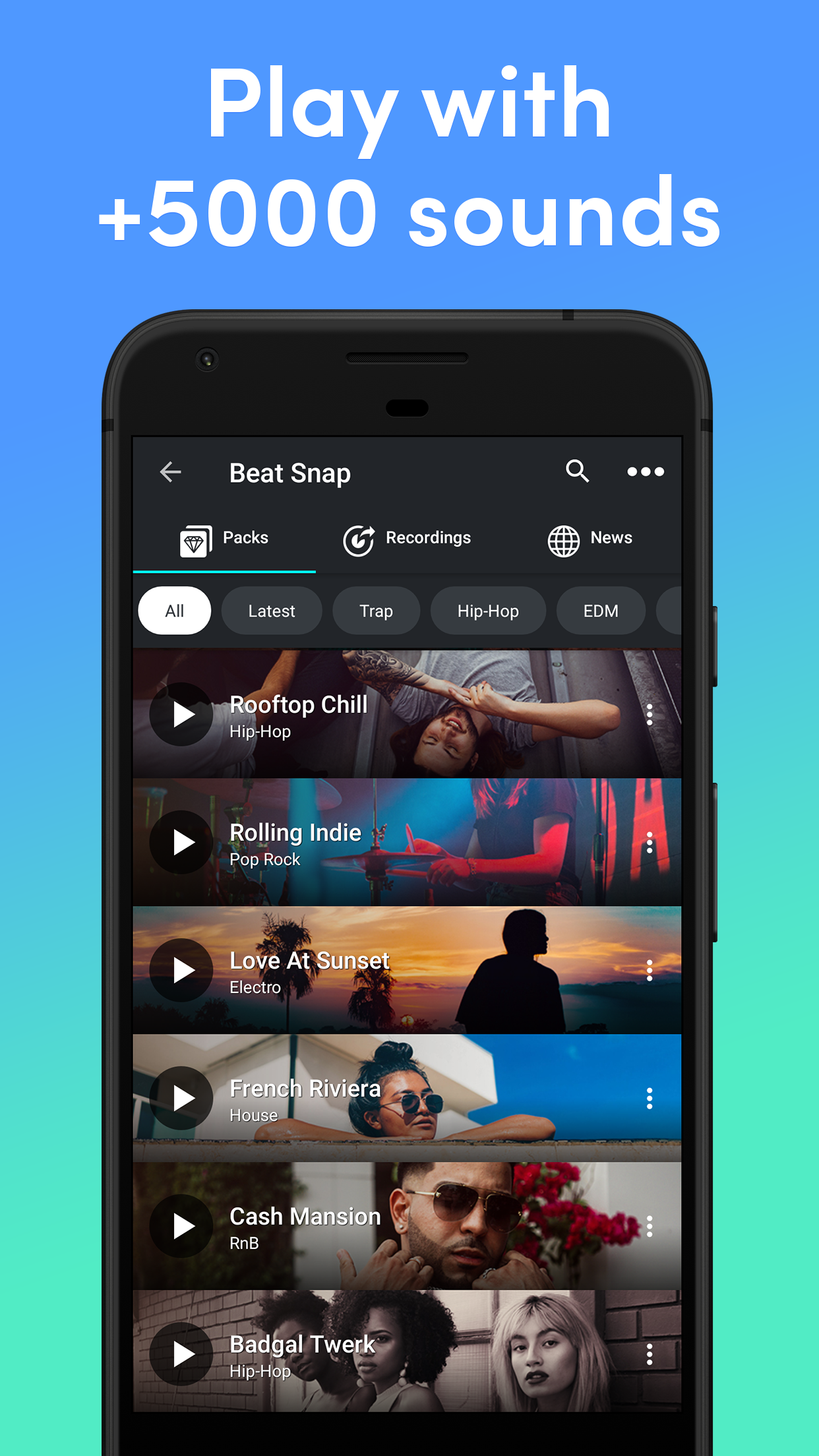 اسکرین شات 2 برنامه Beat Snap - Music & Beat Maker