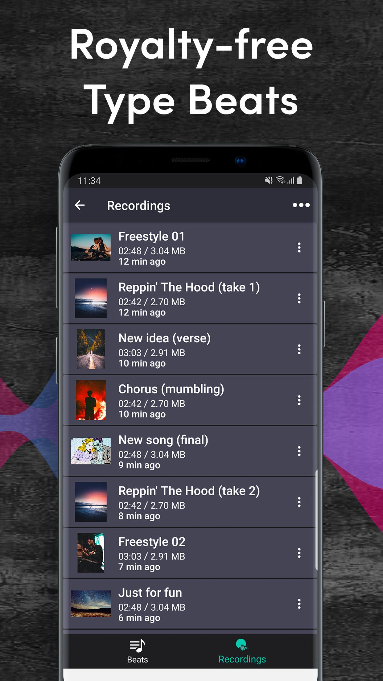 اسکرین شات 7 برنامه Rap Maker - Recording Studio
