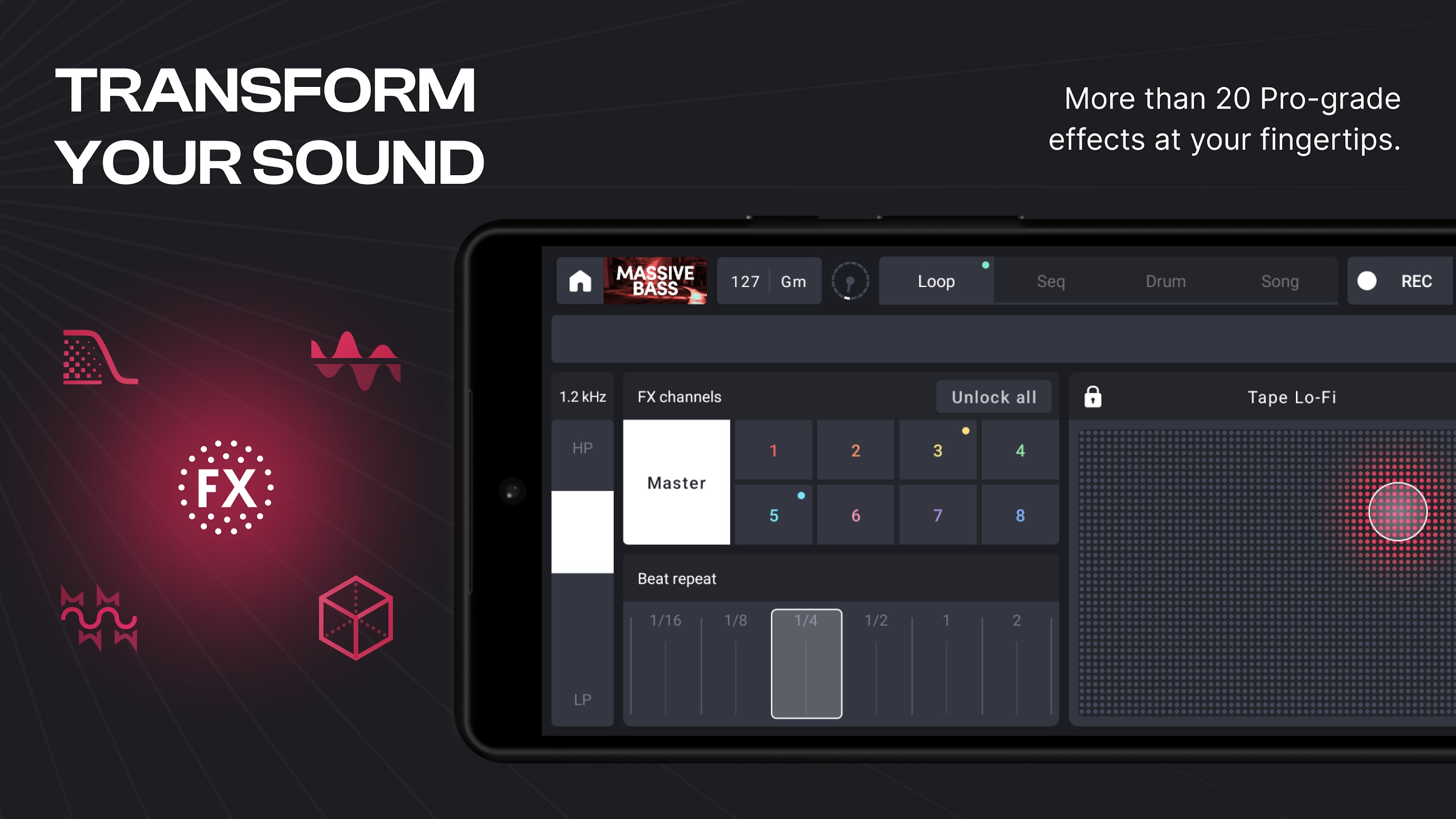 اسکرین شات 4 برنامه Remixlive - Make Music & Beats
