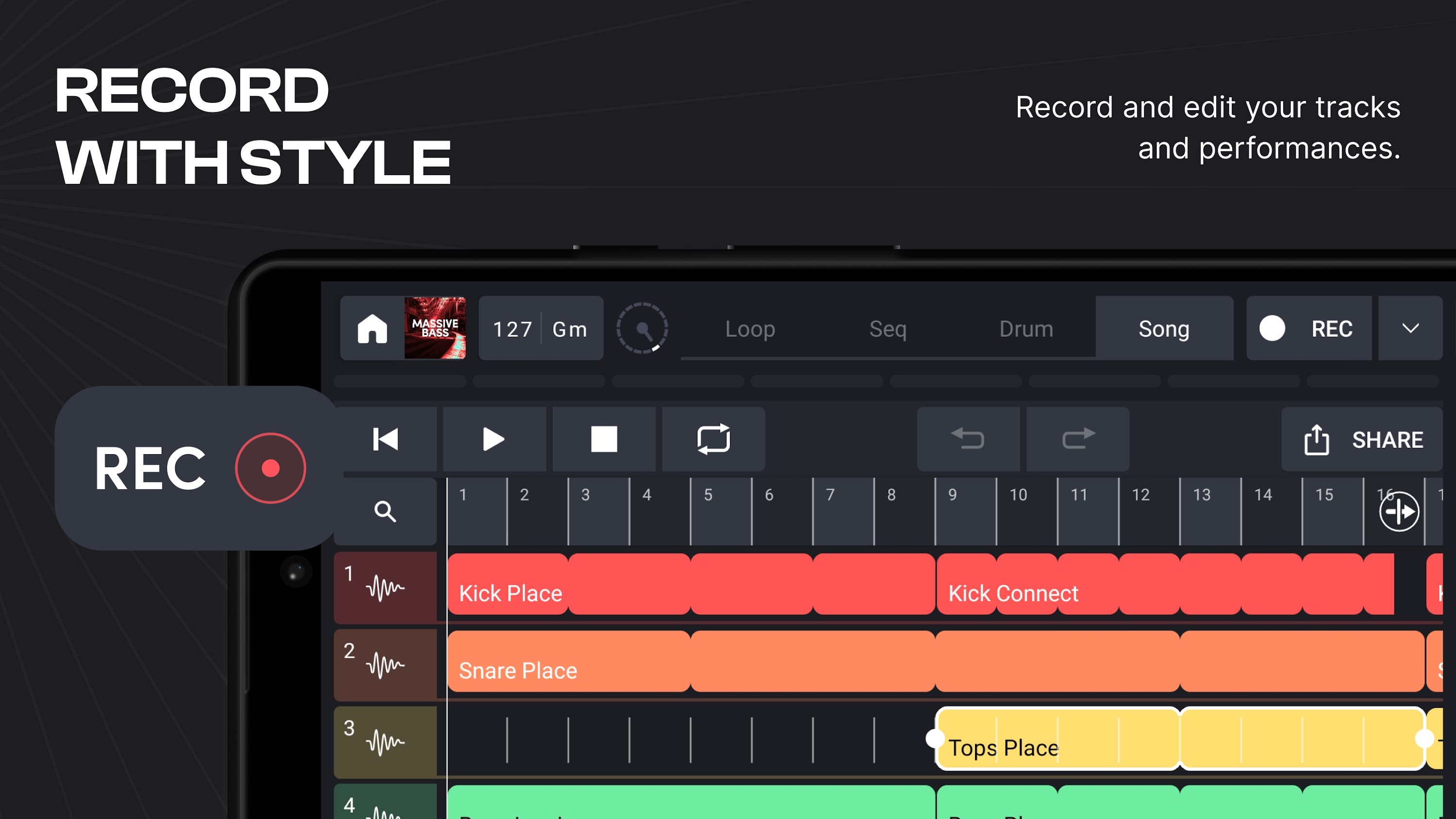 اسکرین شات 6 برنامه Remixlive - Make Music & Beats