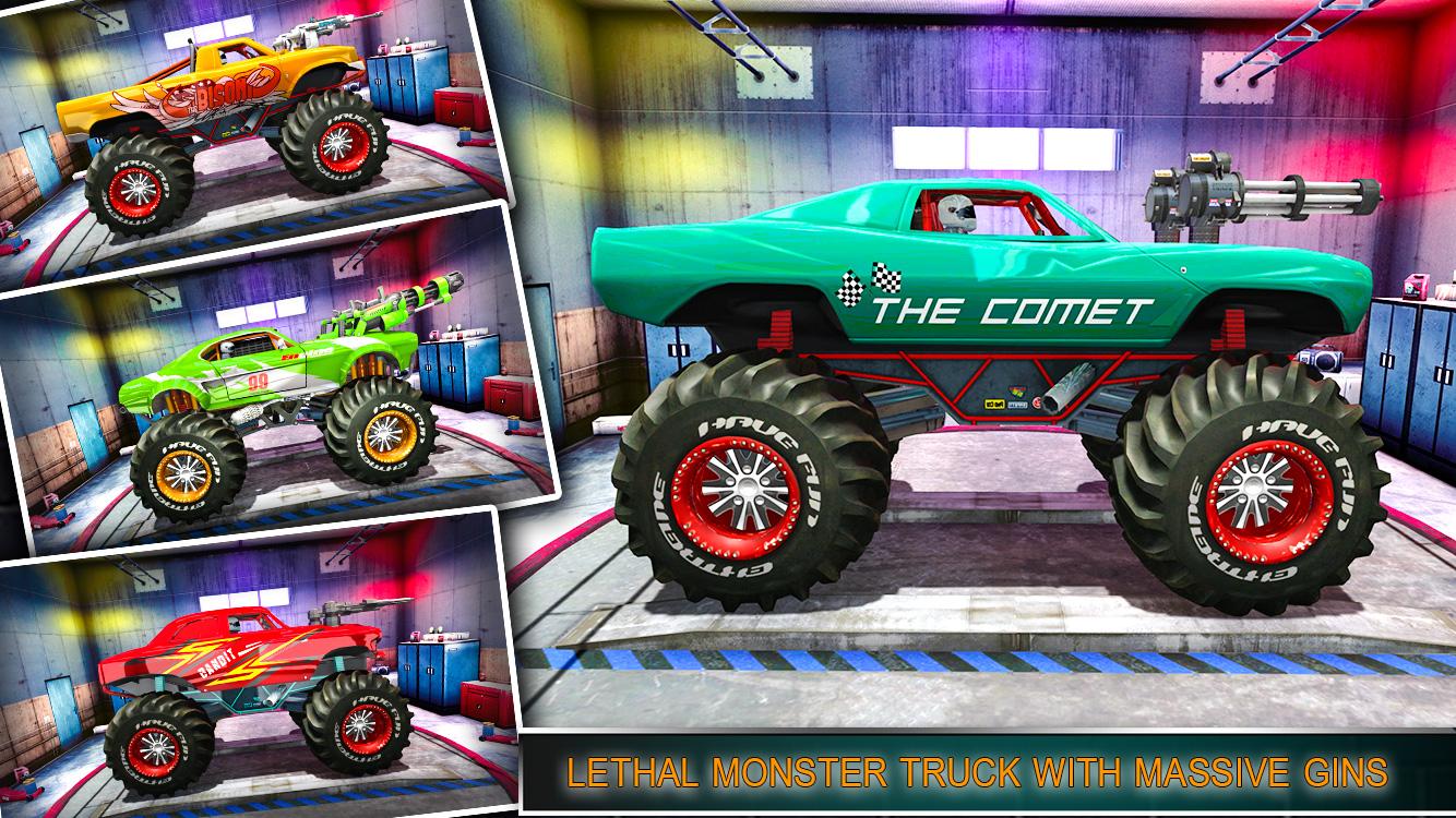 اسکرین شات 3 برنامه Monster Truck Racer Car Game