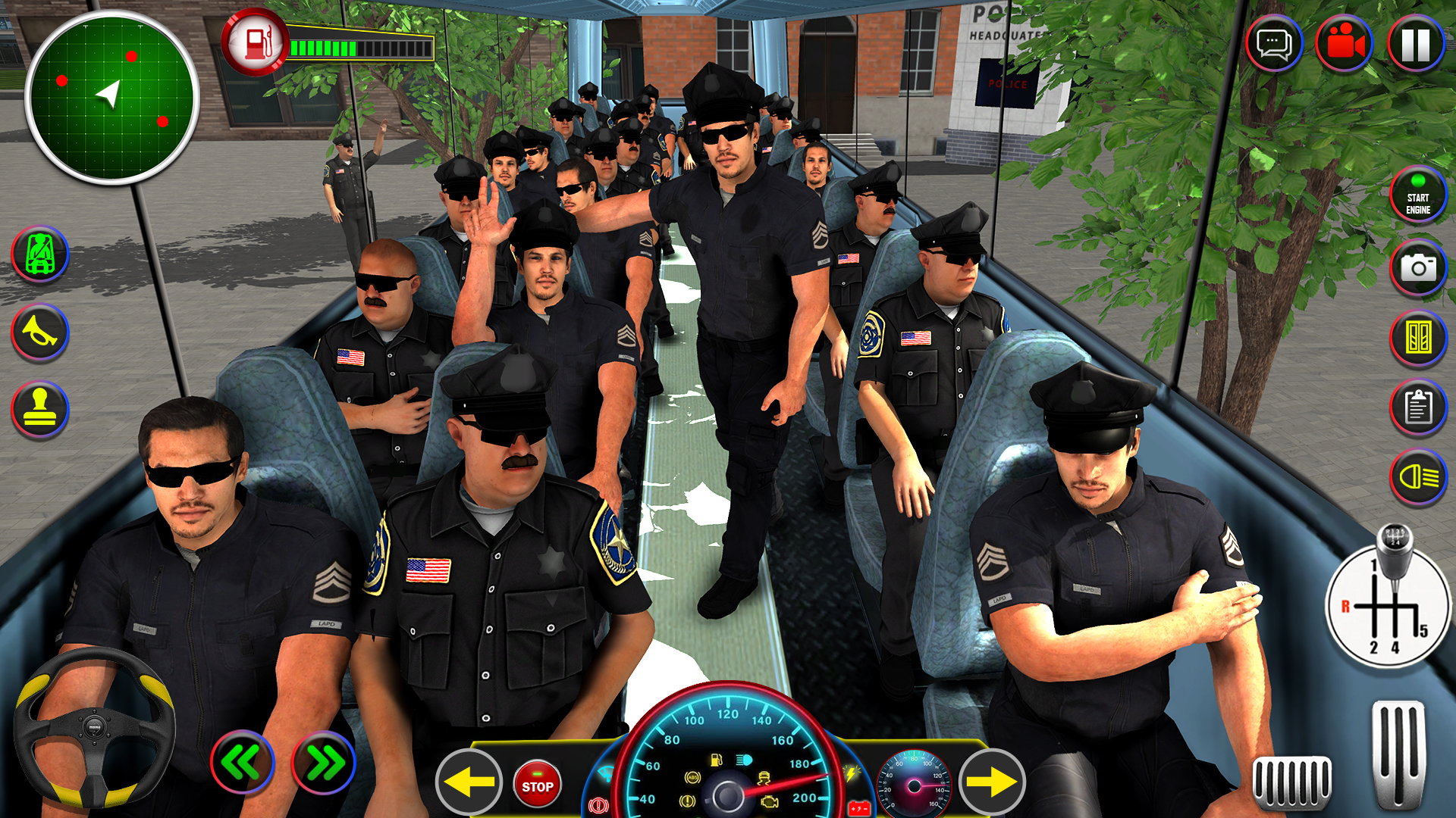 اسکرین شات 4 برنامه Police Bus Driving Game 3D