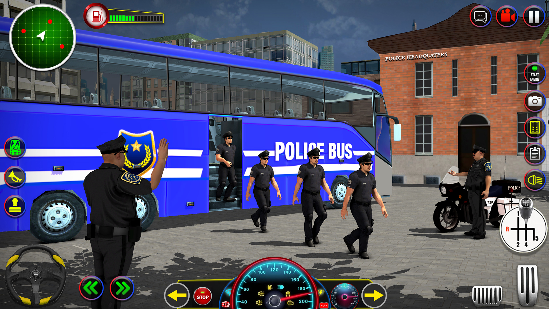 اسکرین شات 3 برنامه Police Bus Driving Game 3D