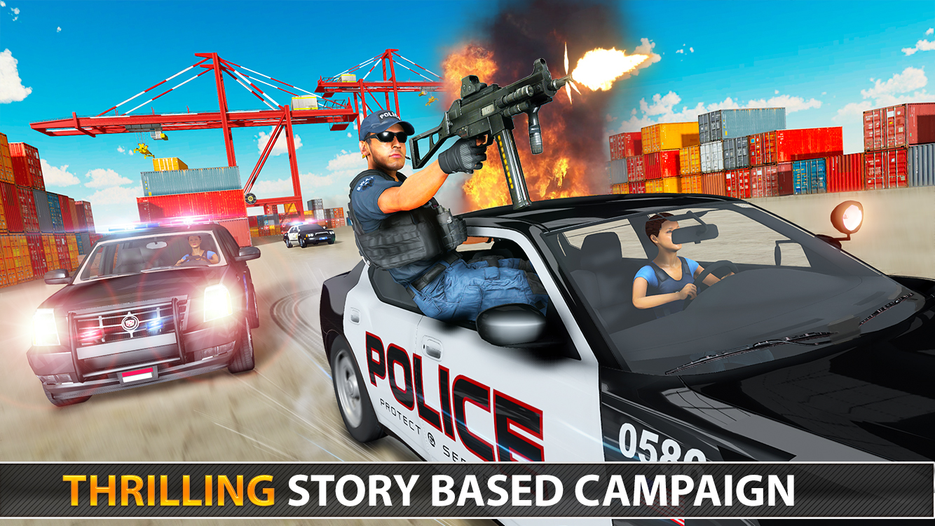 اسکرین شات 3 برنامه Police Fps Shooting Gun Games