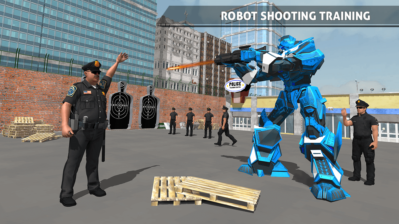 اسکرین شات 5 برنامه Police Robot Car Transporter