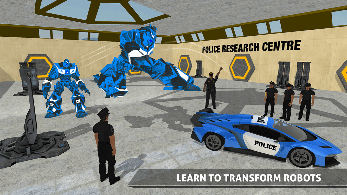 اسکرین شات 7 برنامه Police Robot Car Transporter