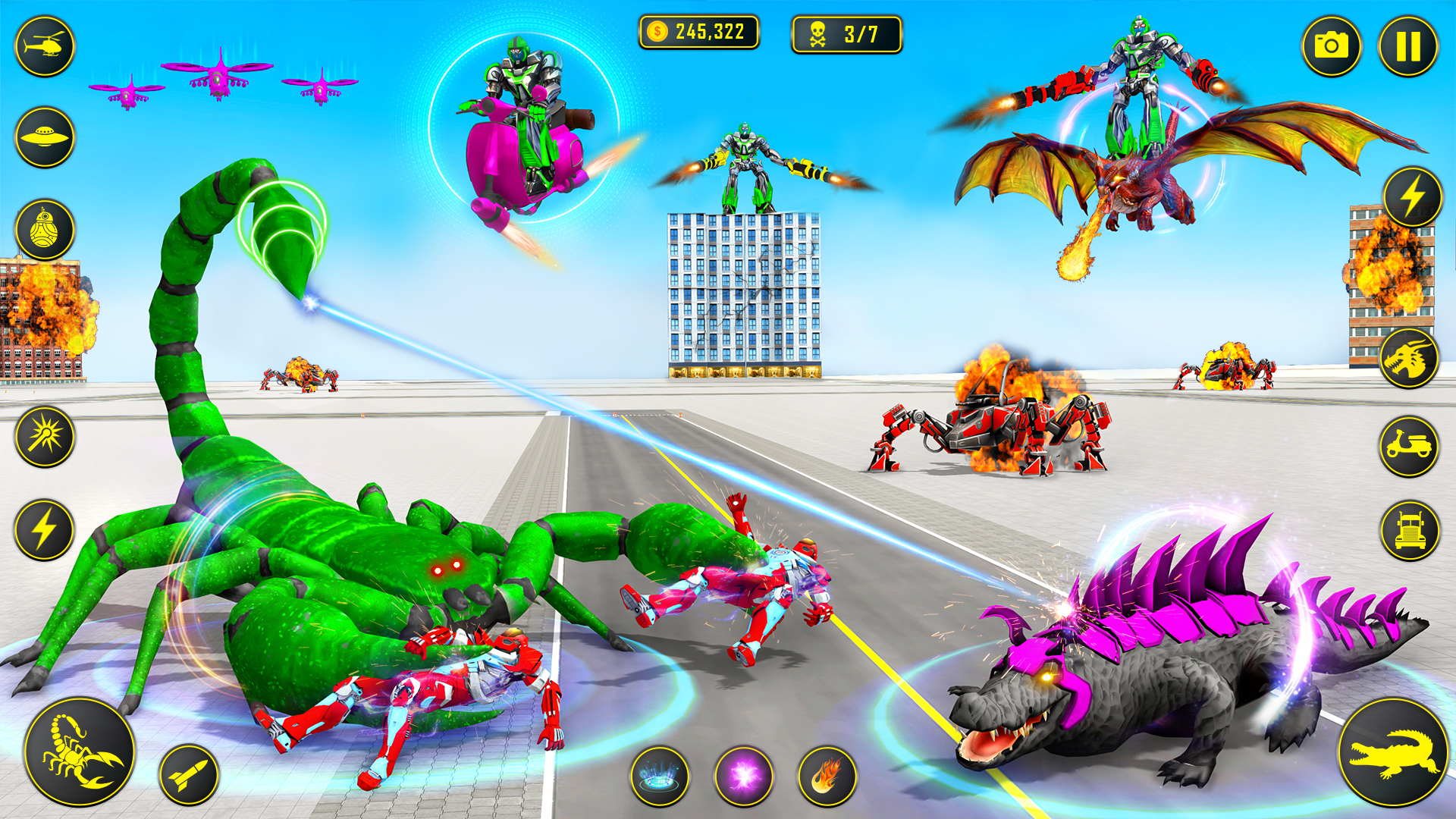 اسکرین شات 4 برنامه Scorpion Robot Car: Robot Game