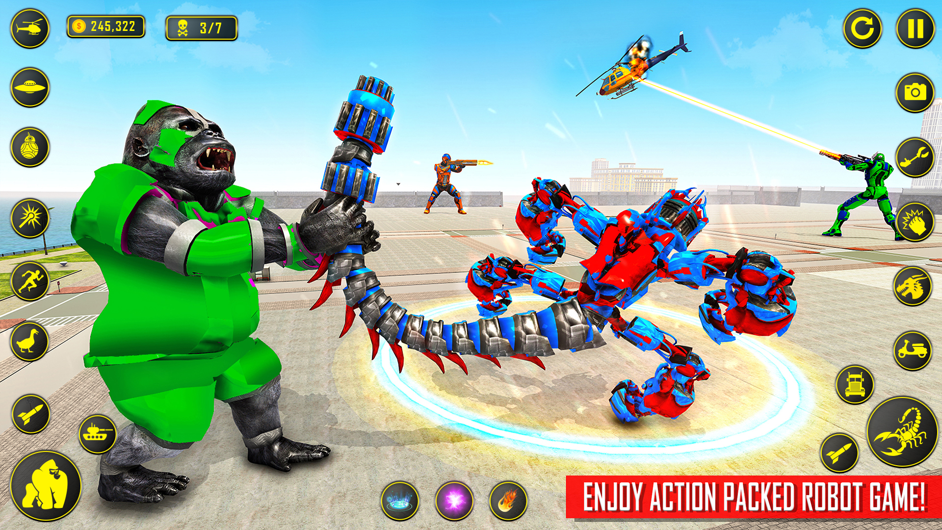 اسکرین شات 6 برنامه Scorpion Robot Car: Robot Game