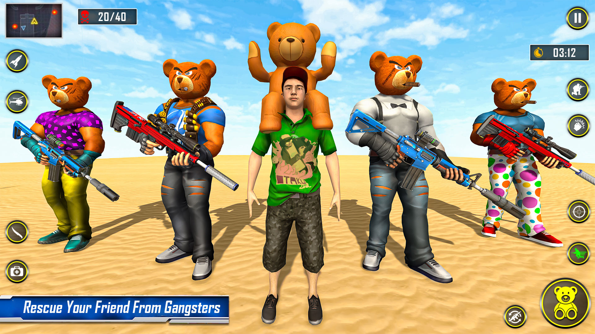 اسکرین شات 5 بازی Teddy Bear Gun Shooting Game