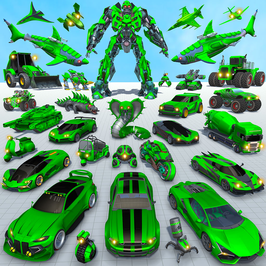 اسکرین شات 1 بازی Shark Robot Car Game 3d