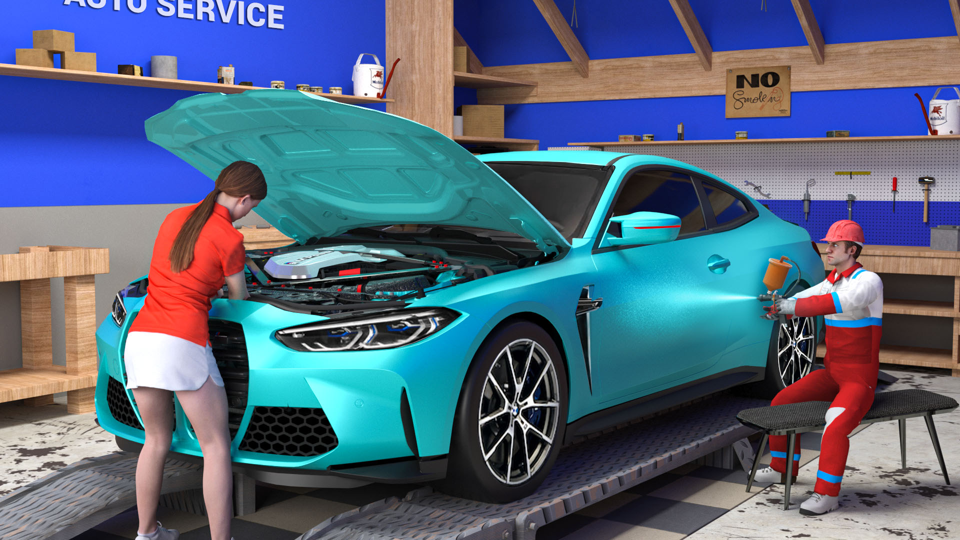 اسکرین شات 4 بازی Multi Vehicle Power Washing 3D