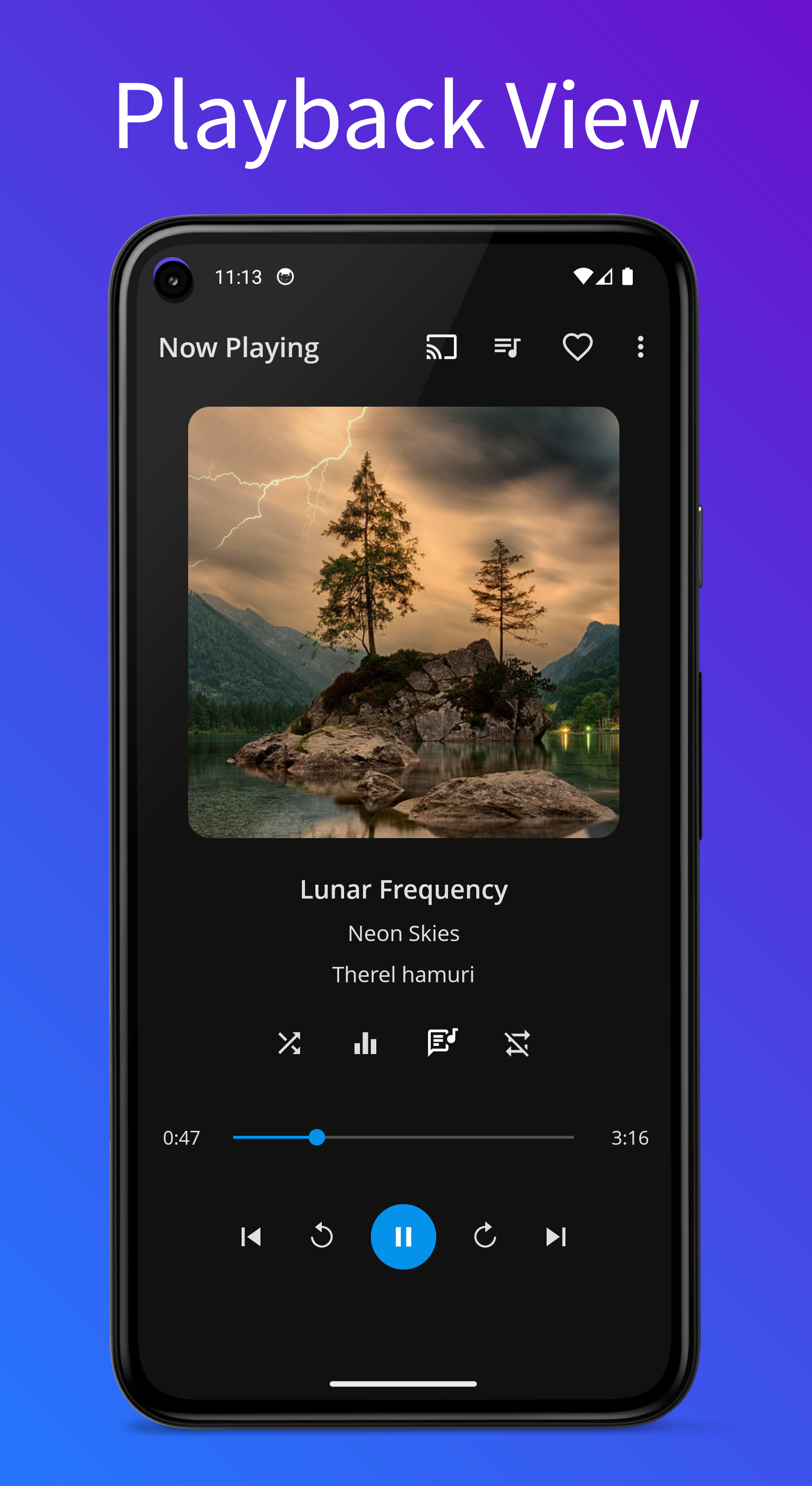 اسکرین شات 4 برنامه Music Player & Podcast
