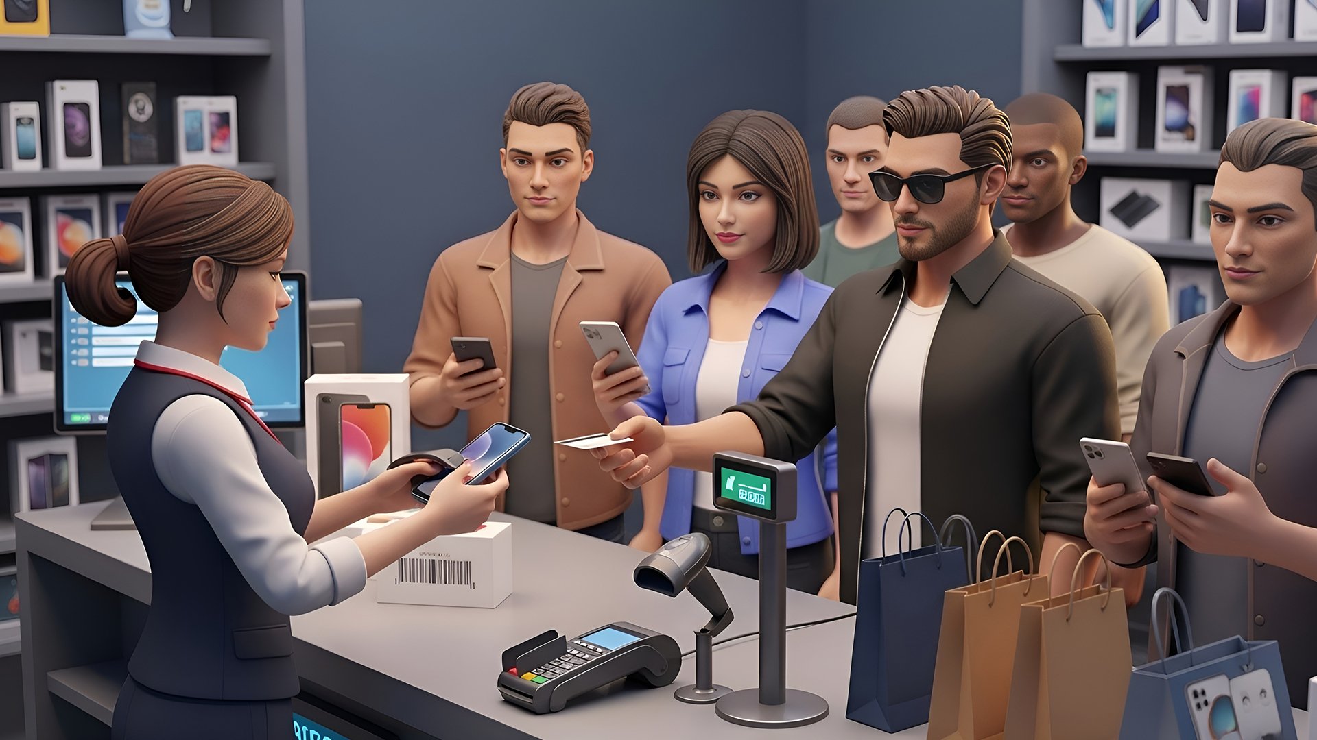 اسکرین شات 1 بازی Supermarket: Mobile Shop Sim