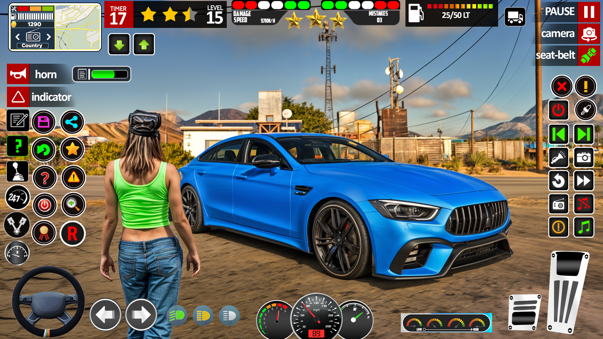 اسکرین شات 3 بازی US Car Parking School Car Game