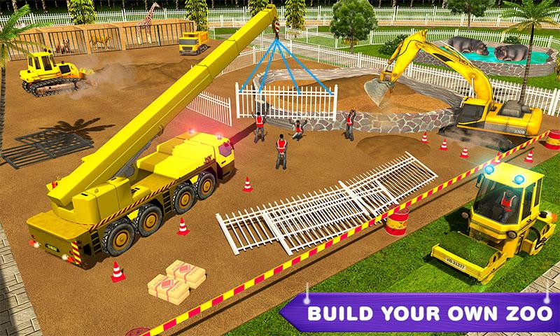 اسکرین شات 2 بازی City Zoo Construction Trucks