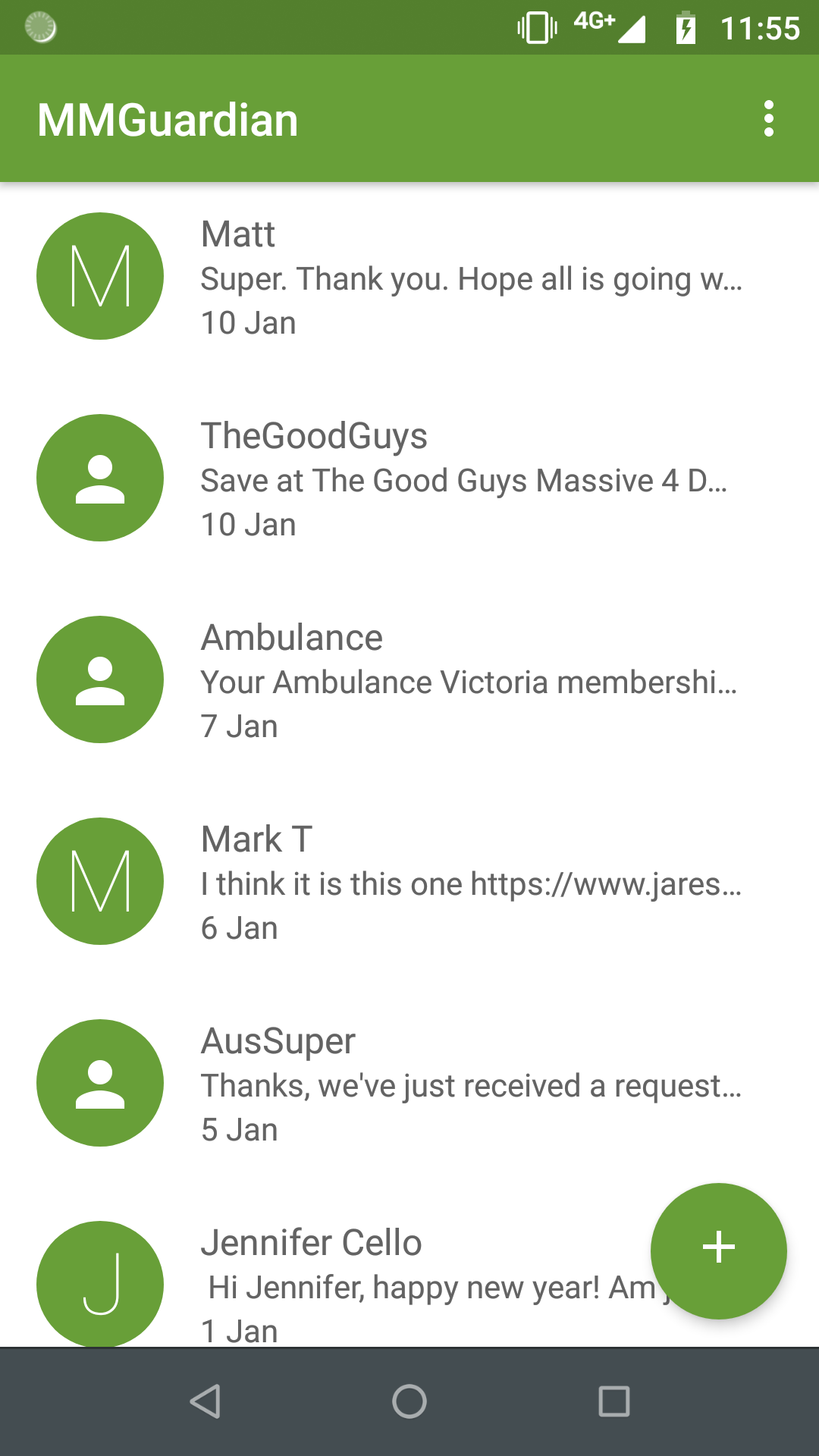 اسکرین شات 1 برنامه MMGuardian Messaging App