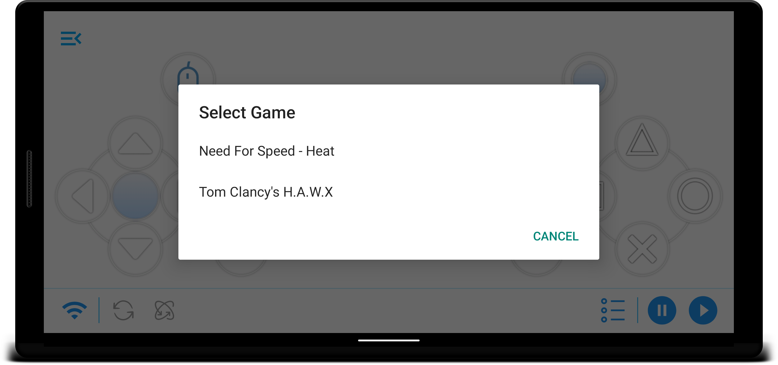 اسکرین شات 3 برنامه Mobile Gamepad