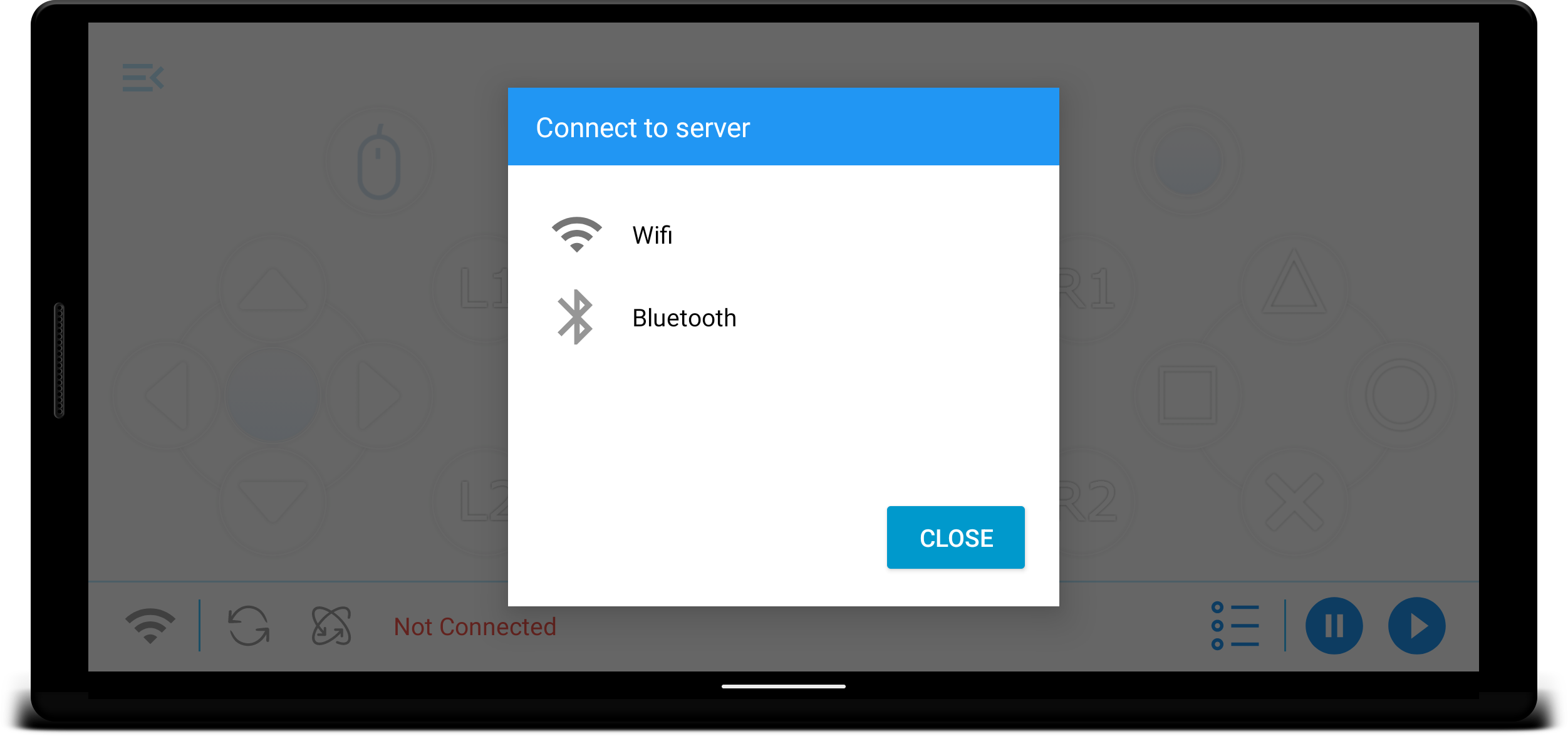 اسکرین شات 2 برنامه Mobile Gamepad