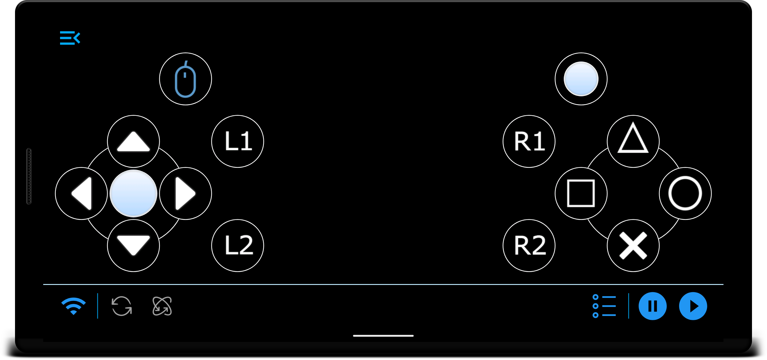 اسکرین شات 5 برنامه Mobile Gamepad