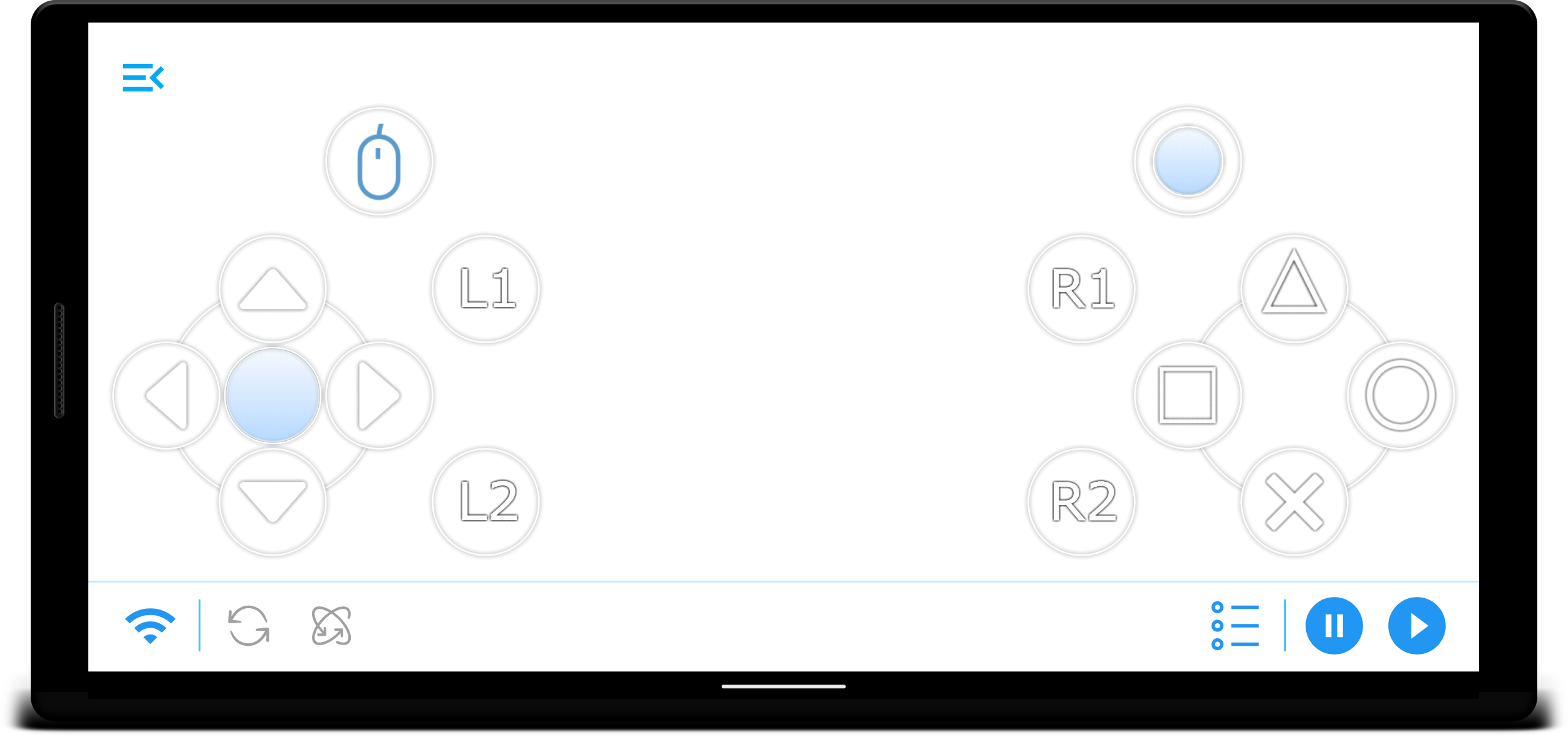 اسکرین شات 1 برنامه Mobile Gamepad