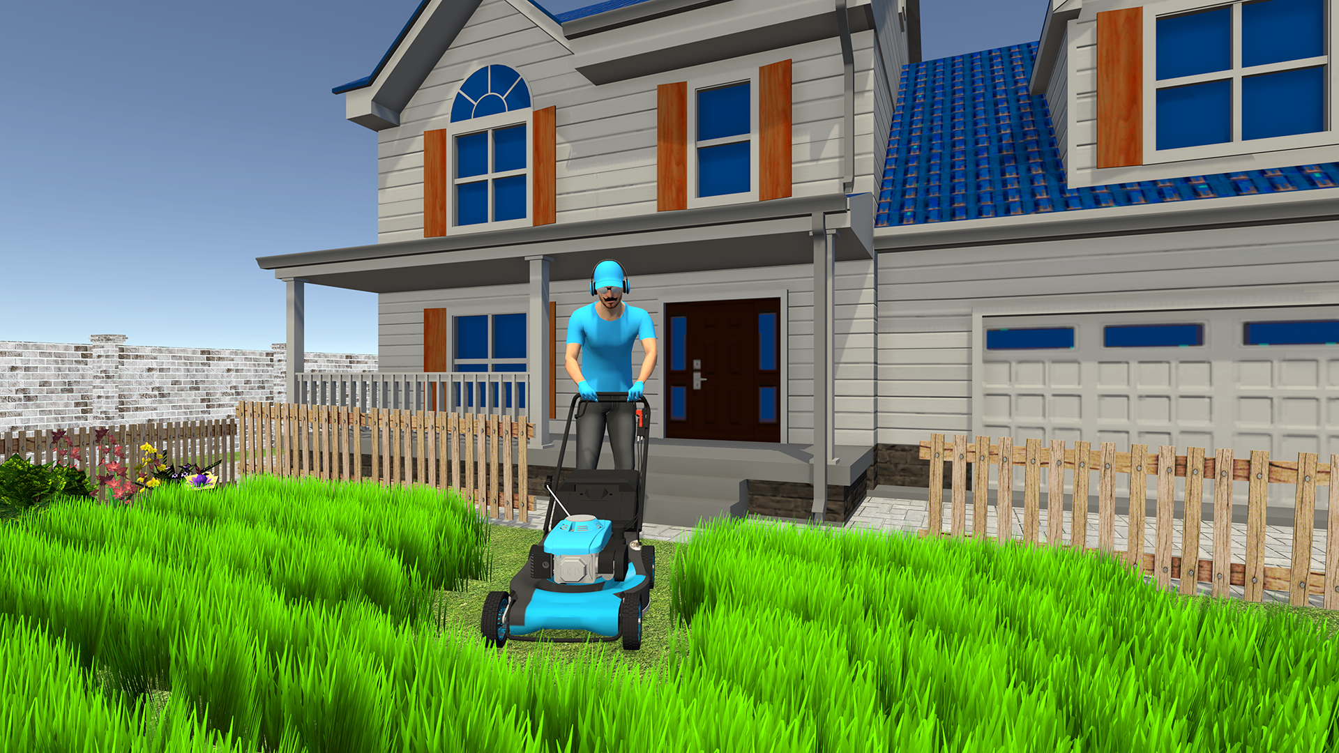 اسکرین شات 1 بازی Mowing Simulator Lawn Cutting
