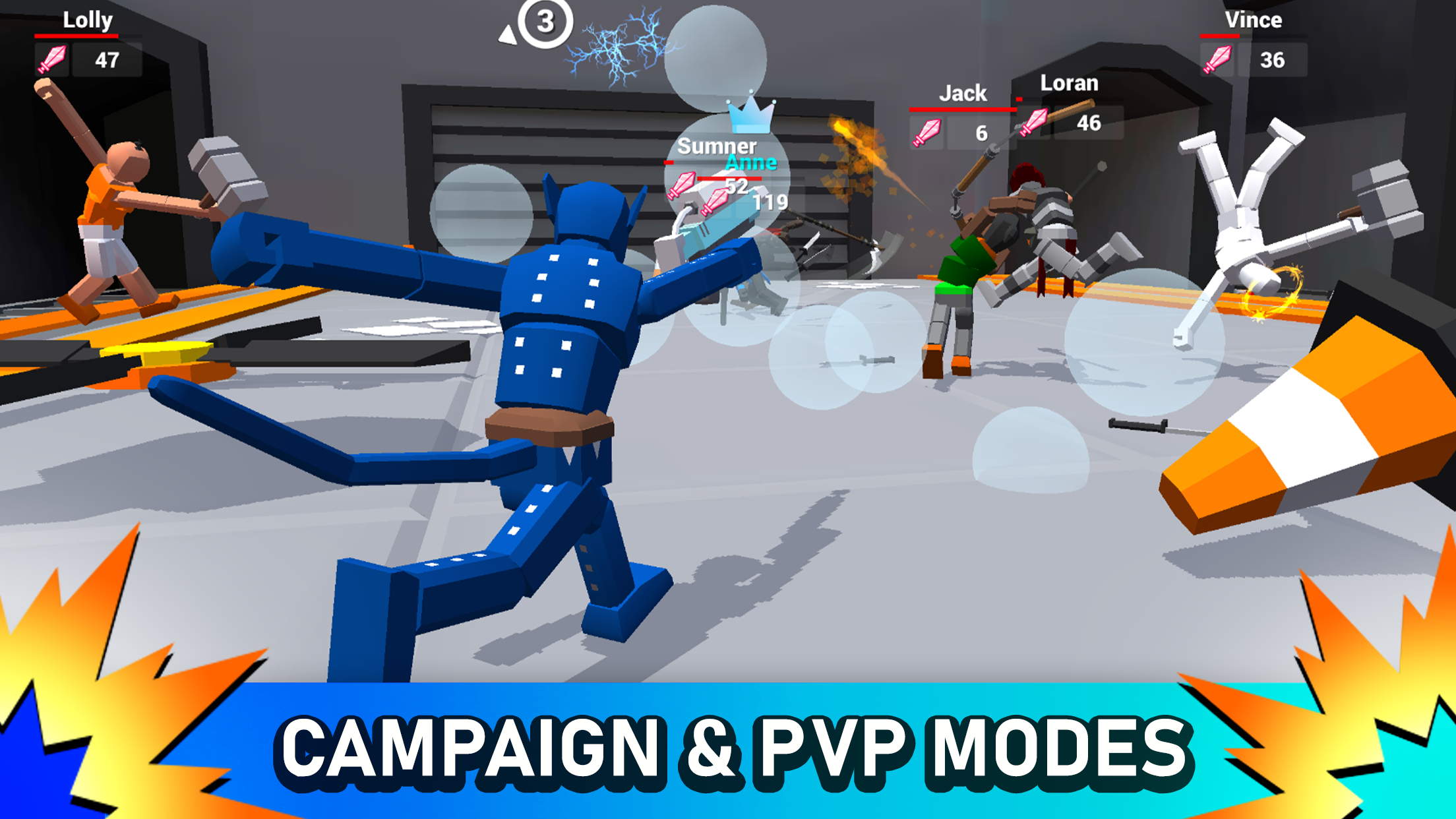 اسکرین شات 4 بازی Smashgrounds.io: Ragdoll Arena