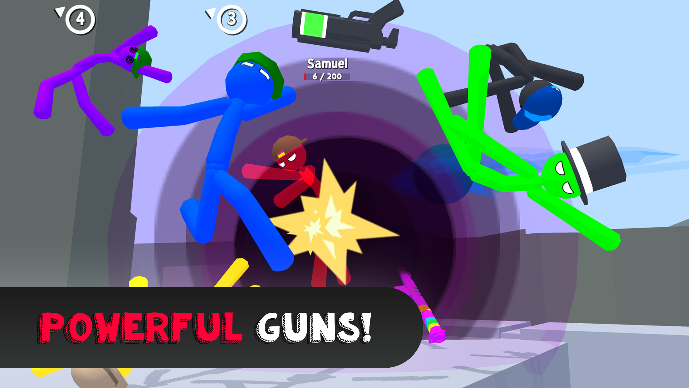 اسکرین شات 3 بازی Stickgrounds.io: Stickman Wars