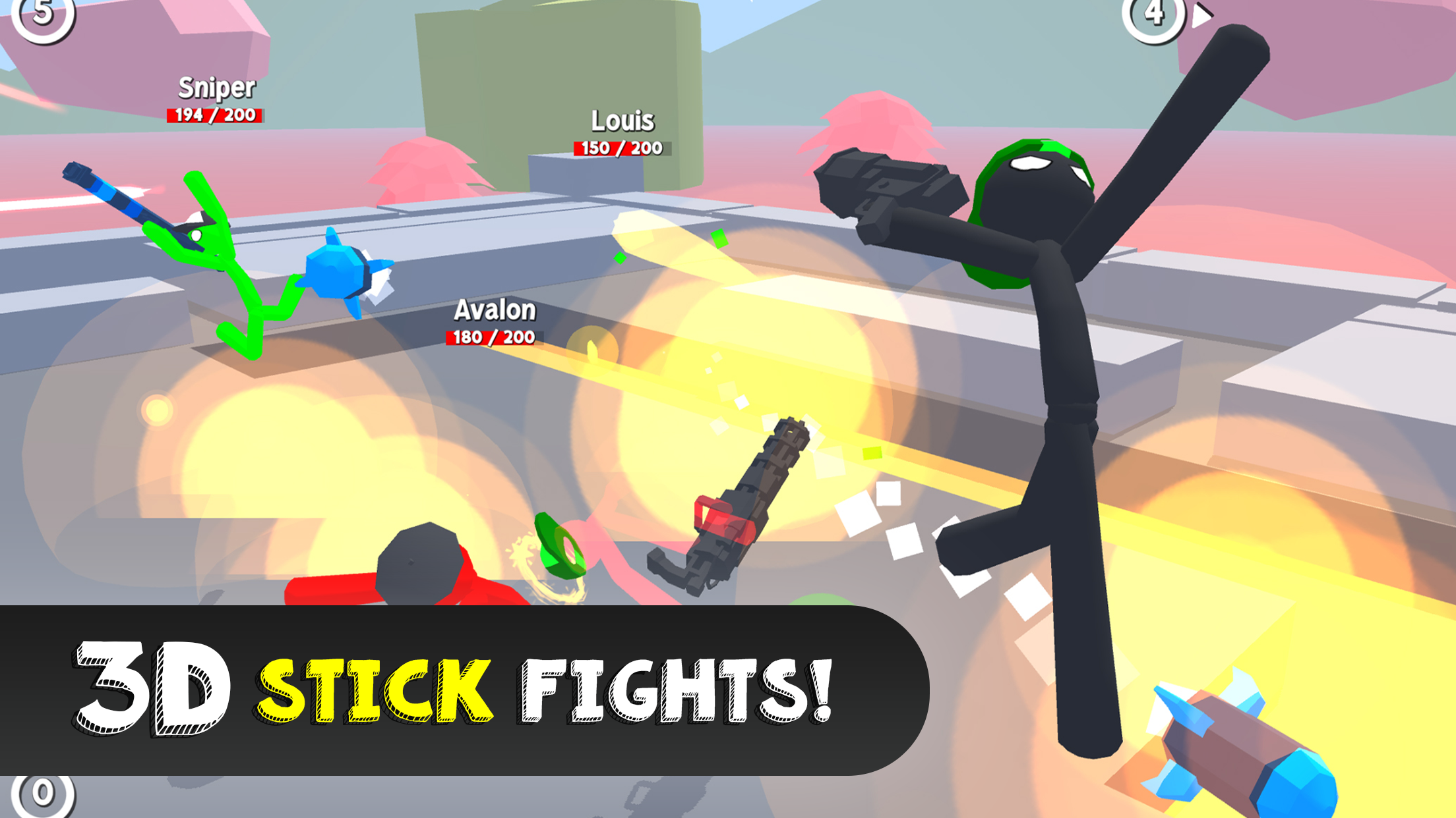 اسکرین شات 1 بازی Stickgrounds.io: Stickman Wars