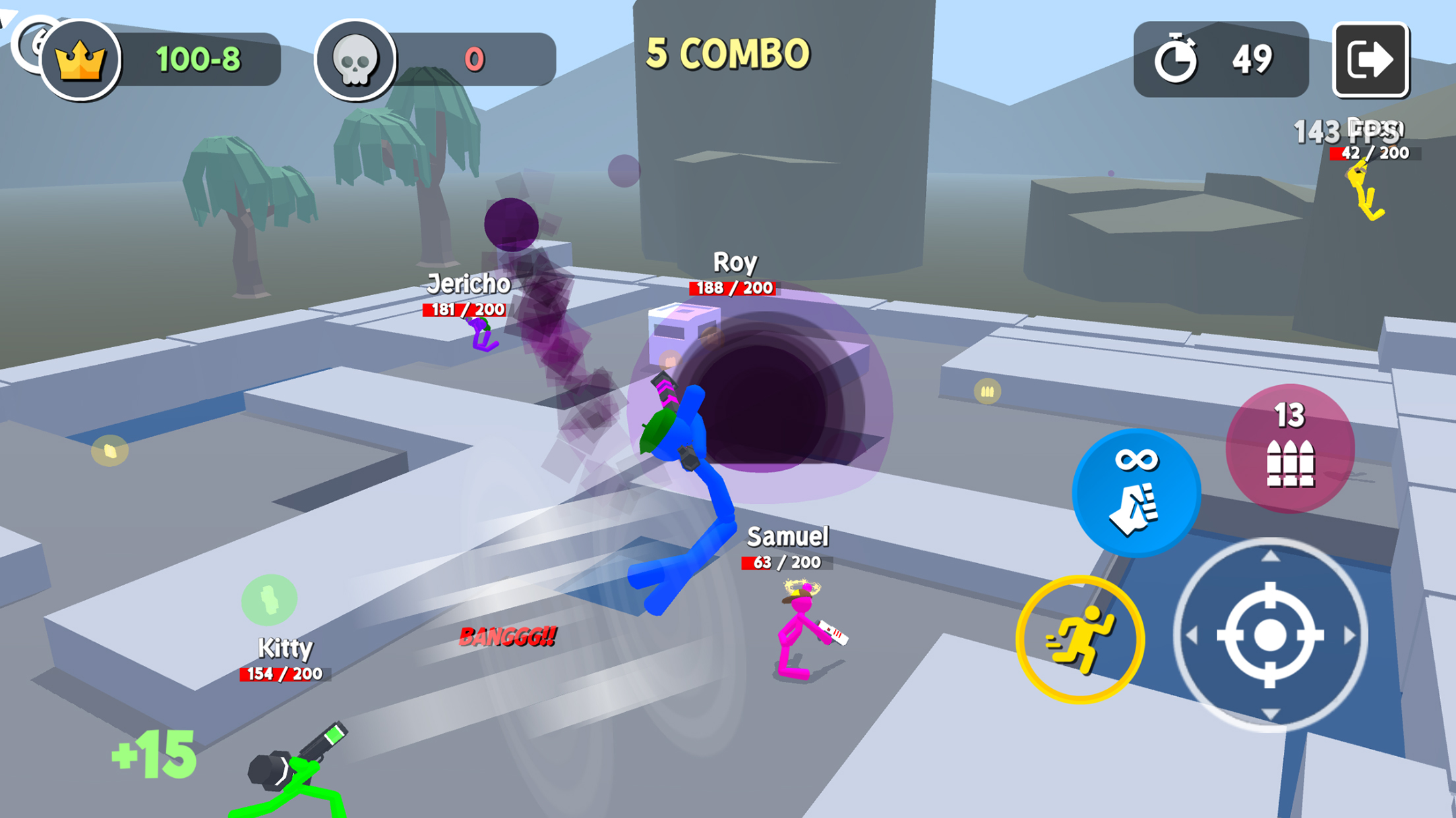 اسکرین شات 7 بازی Stickgrounds.io: Stickman Wars
