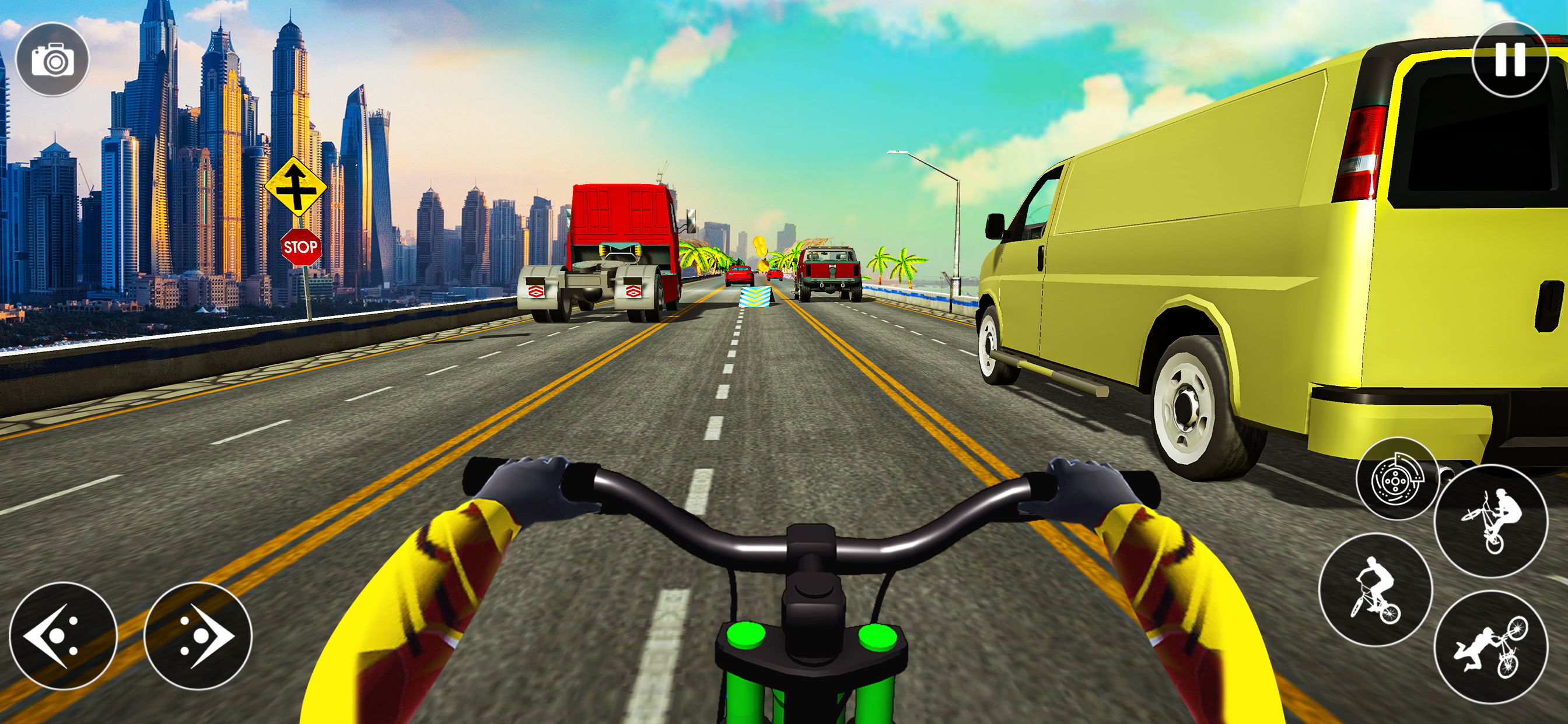 اسکرین شات 2 بازی Crazy Traffic Bicycle Rider 3D