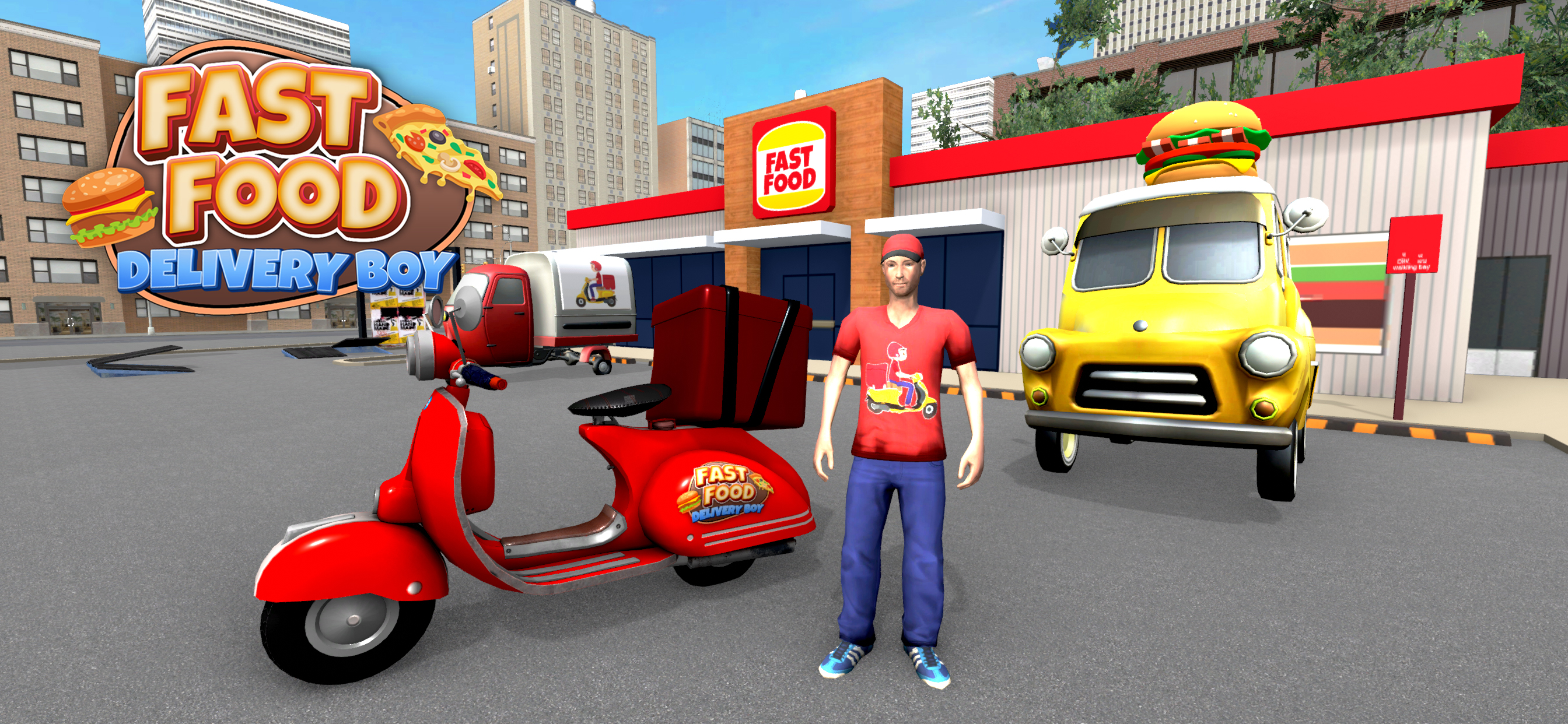 اسکرین شات 1 بازی Fast Food Delivery Bike Game