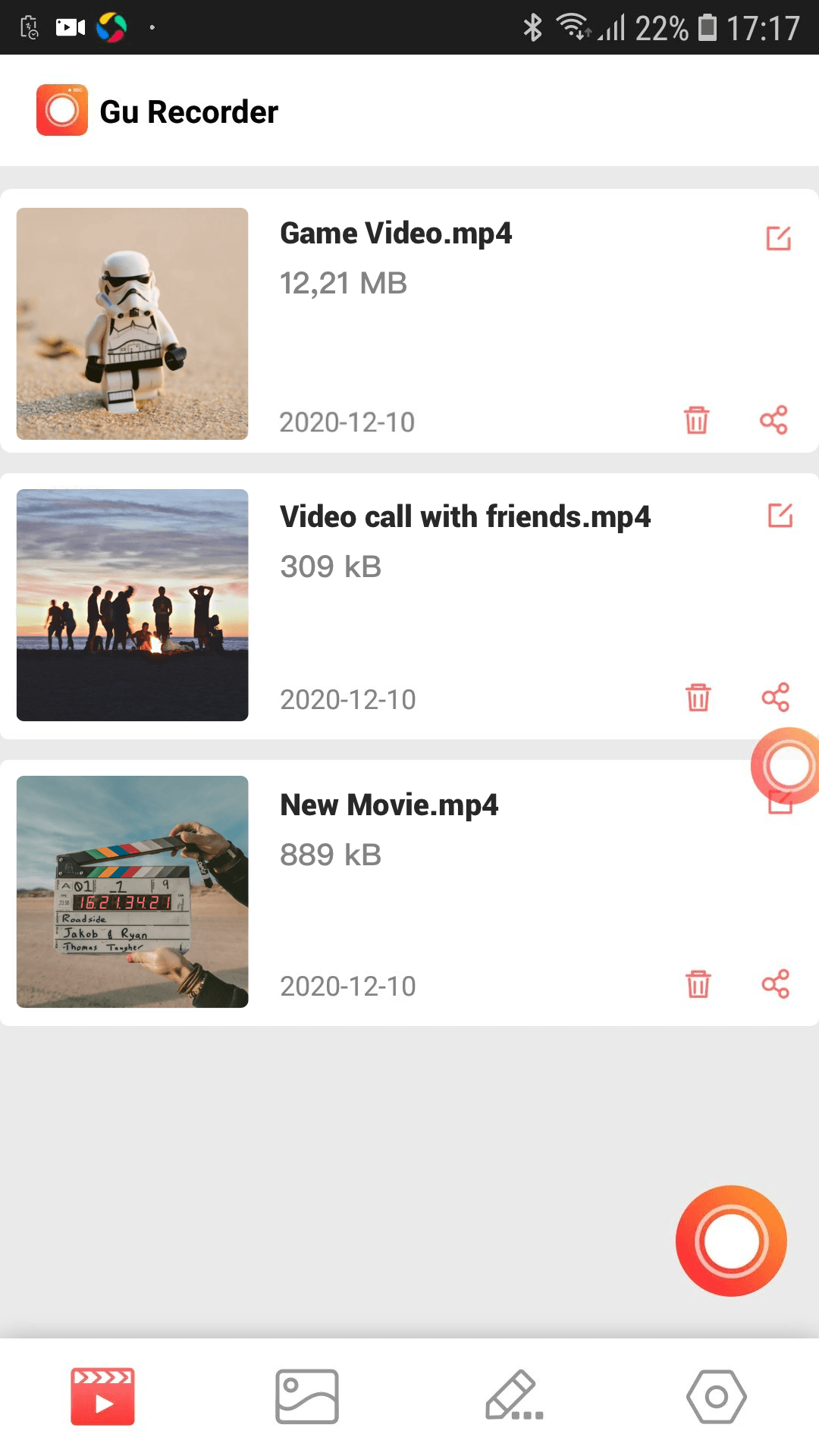 اسکرین شات 7 برنامه Screen Recorder GU Recorder