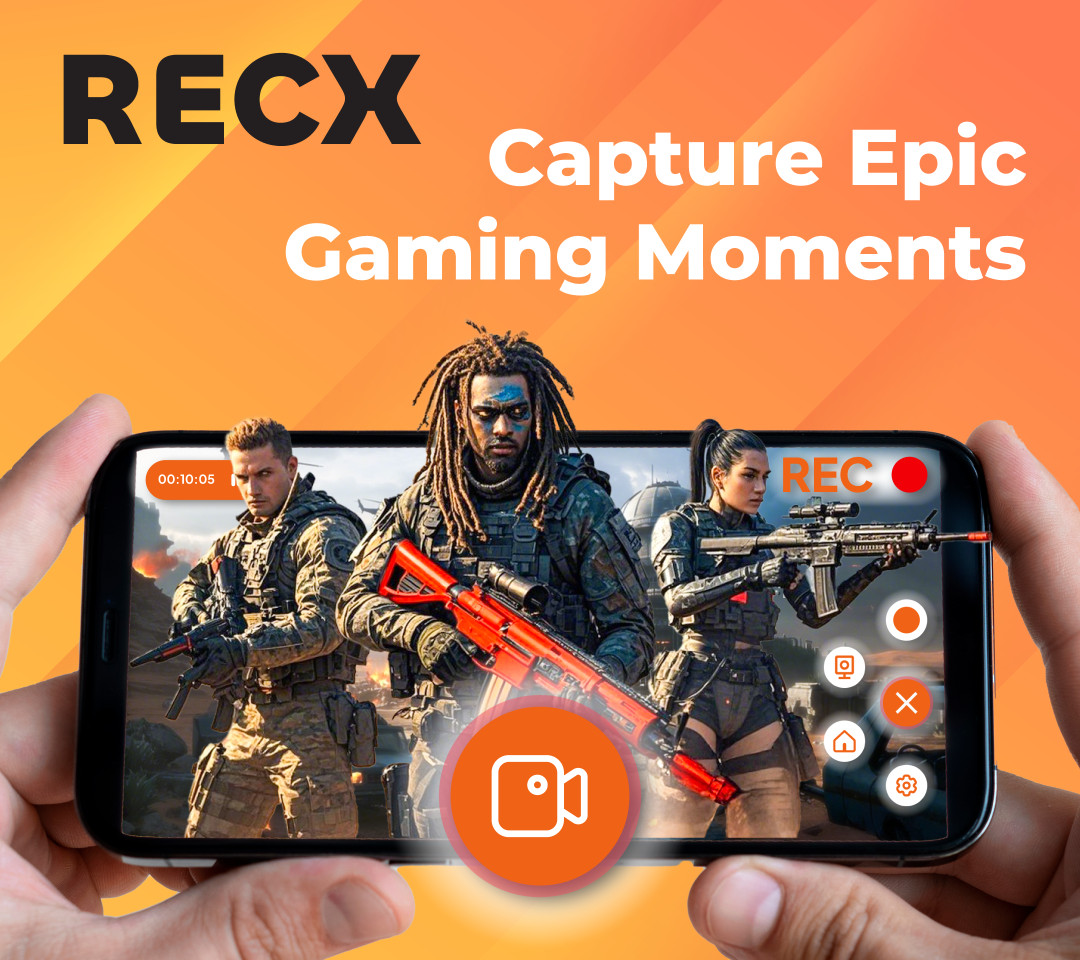 اسکرین شات 1 برنامه RECX: Screen Recorder