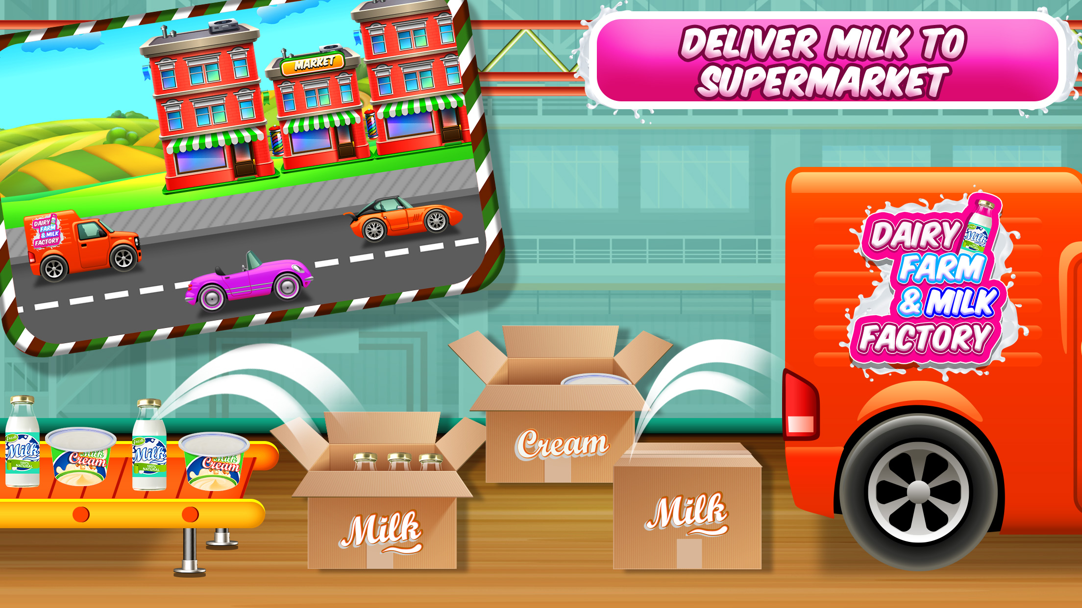 اسکرین شات 1 بازی Dairy Farm Milk Factory Tycoon