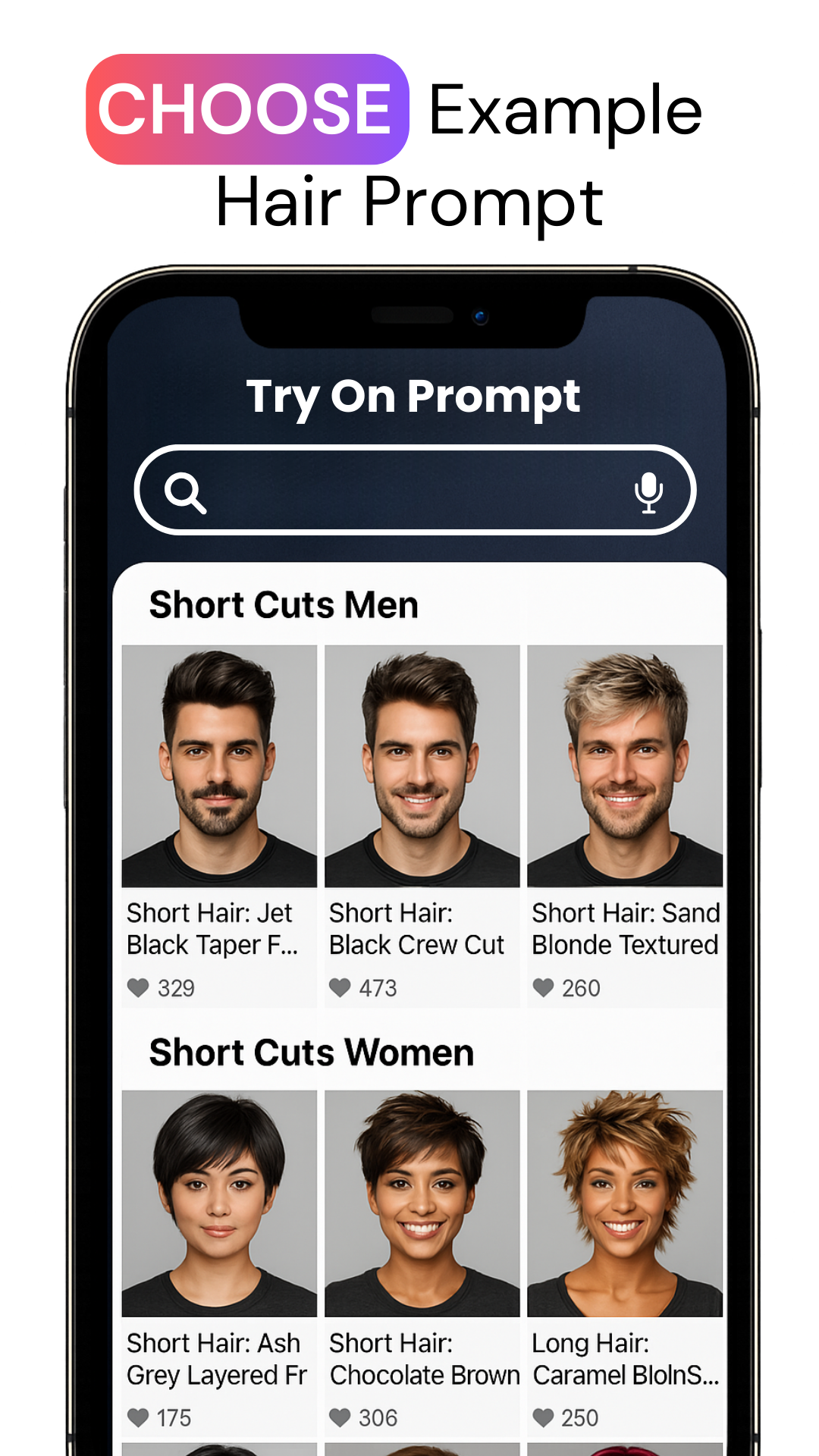 اسکرین شات 2 برنامه Try Hairstyles-AI Change Color