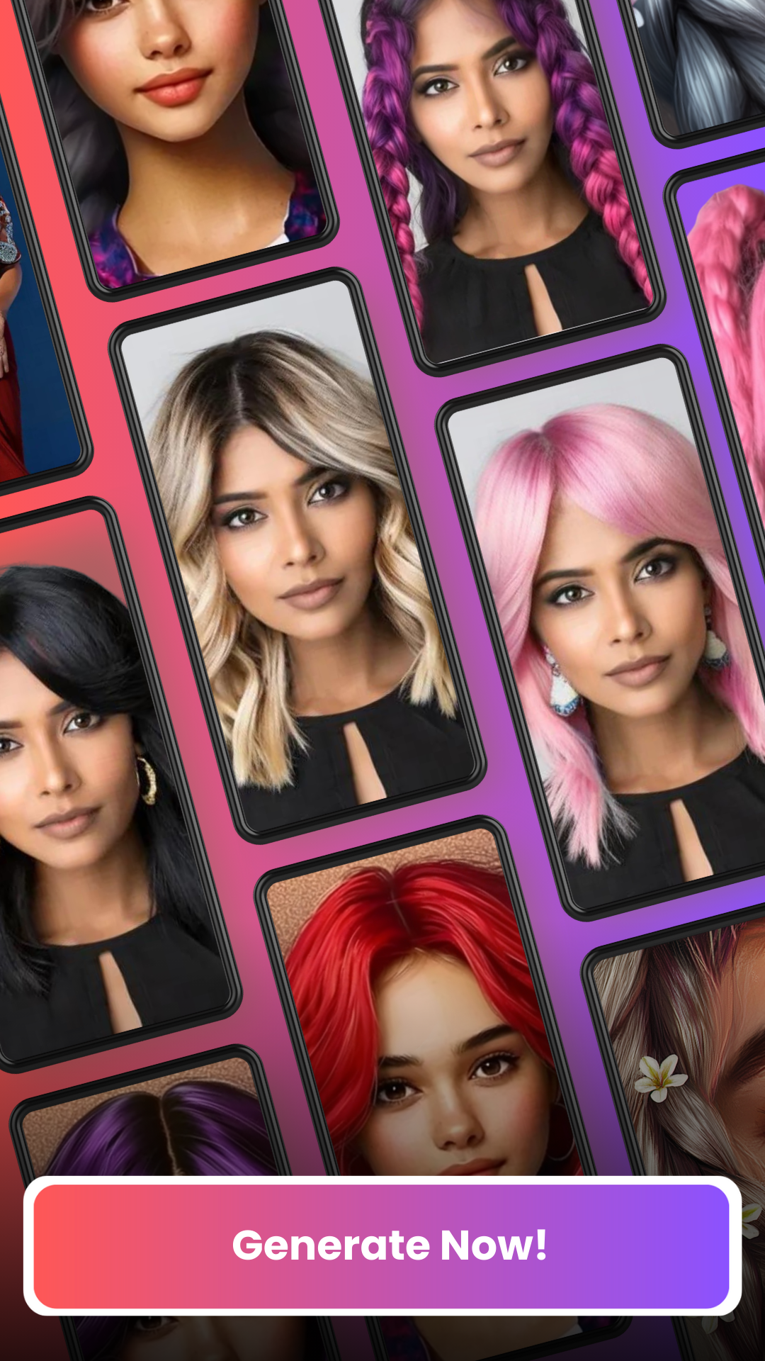 اسکرین شات 7 برنامه Try Hairstyles-AI Change Color