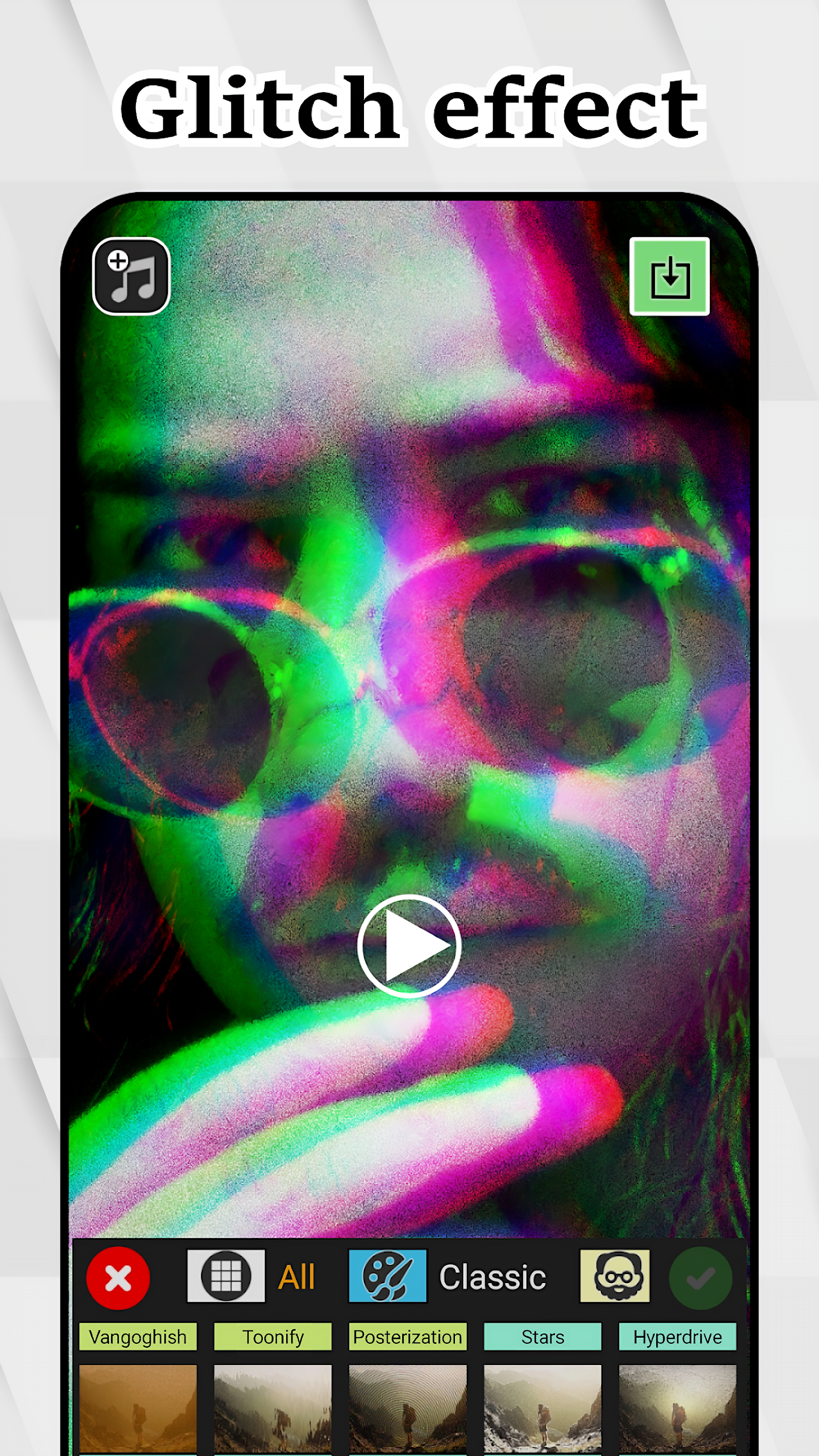 اسکرین شات 6 برنامه V2Art: Video Effects & Filters