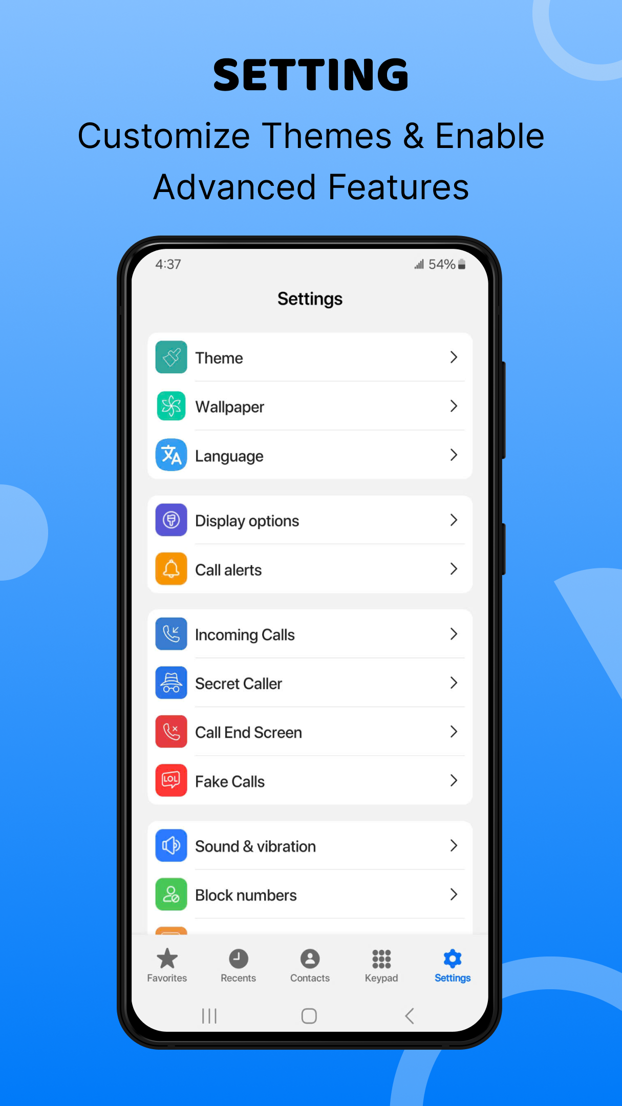 اسکرین شات 7 برنامه Phone - Dialer & iCall Screen