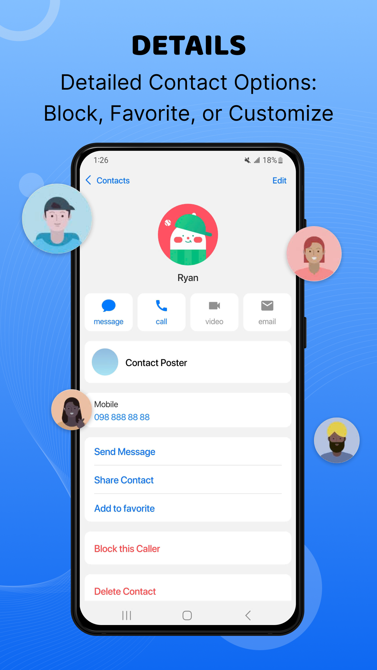 اسکرین شات 3 برنامه Phone - Dialer & iCall Screen