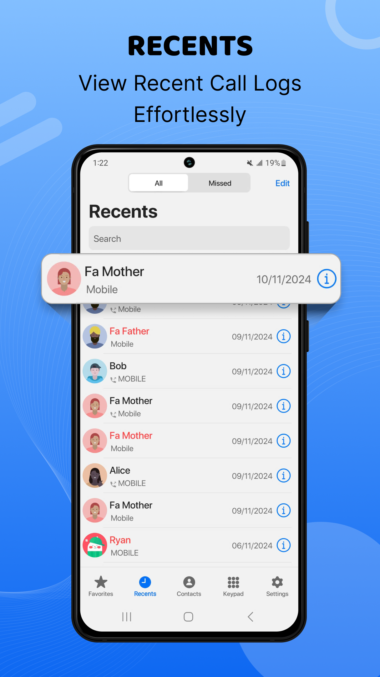 اسکرین شات 1 برنامه Phone - Dialer & iCall Screen