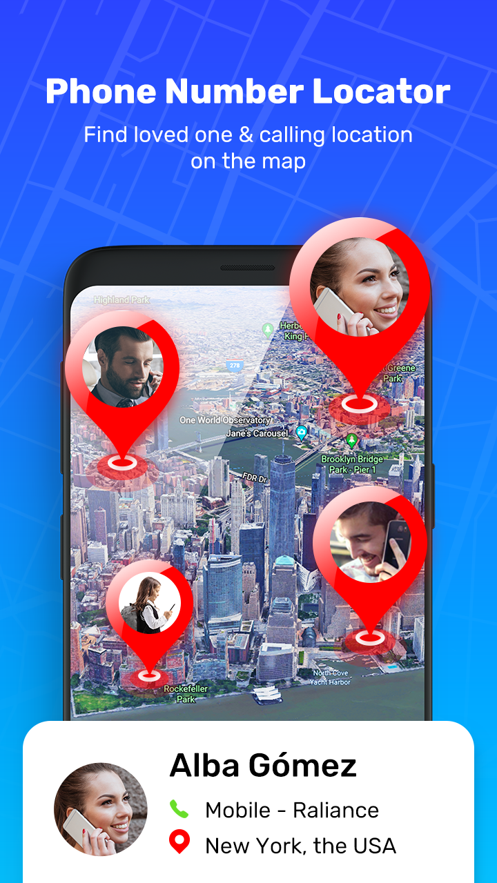 اسکرین شات 1 برنامه Phone Number Locator Caller id